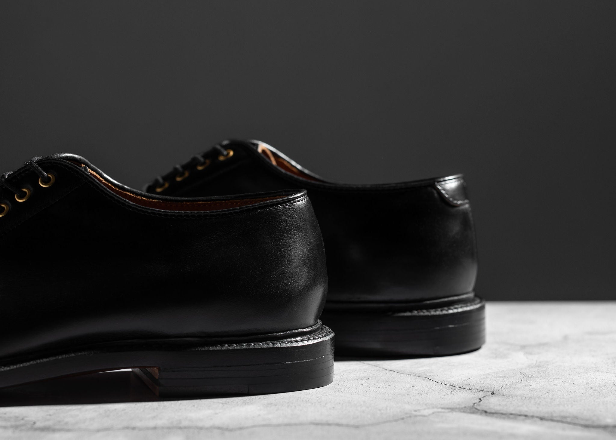 Pre Order - Plain Toe Black Chromexcel Leather Shoes for Men - Casual & Business Wear, Durable & Stylish Footwear for Work, Office & Everyday Use