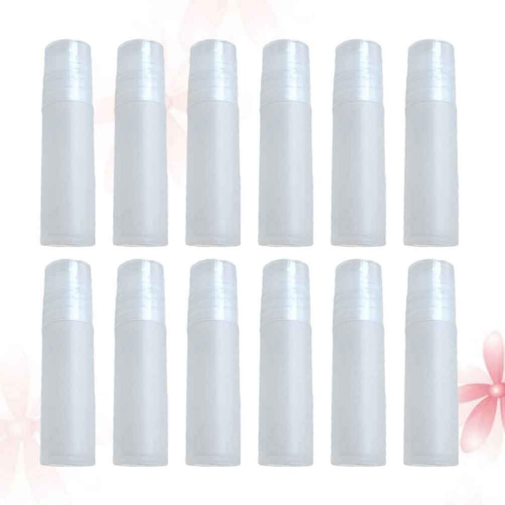 EXCEART 100pcs Essential Oil Roller Bottles - Perfume, Eye Cream & Makeup Roll-On Containers with White Pure Dew Design - Perfect for Aromatherapy, Skincare & DIY Beauty Products at Home or Salon