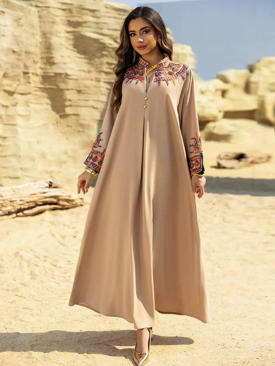 Elegant Embroidered Caftan Dress for Women - Boho Kaftan & Jalabiya for Eid, Wedding, and Special Occasions | Perfect for Parties, Holidays, and Festive Celebrations