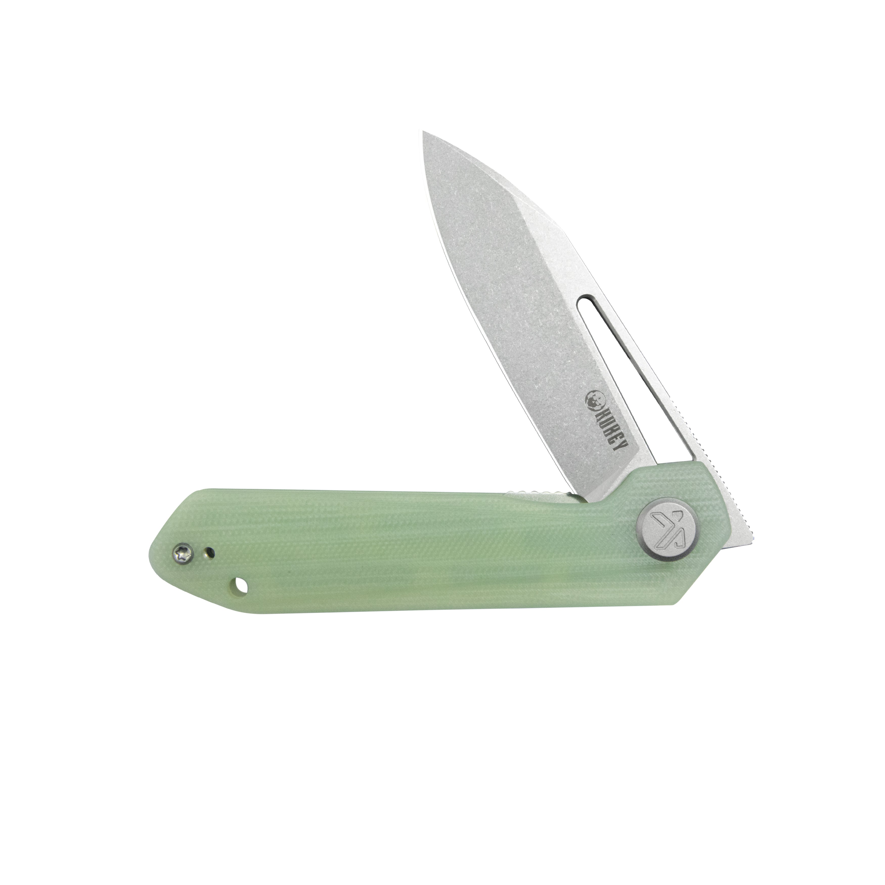 Kubey Royal CM EDC Pocket Knife - Jade G10 Handle, 2.99