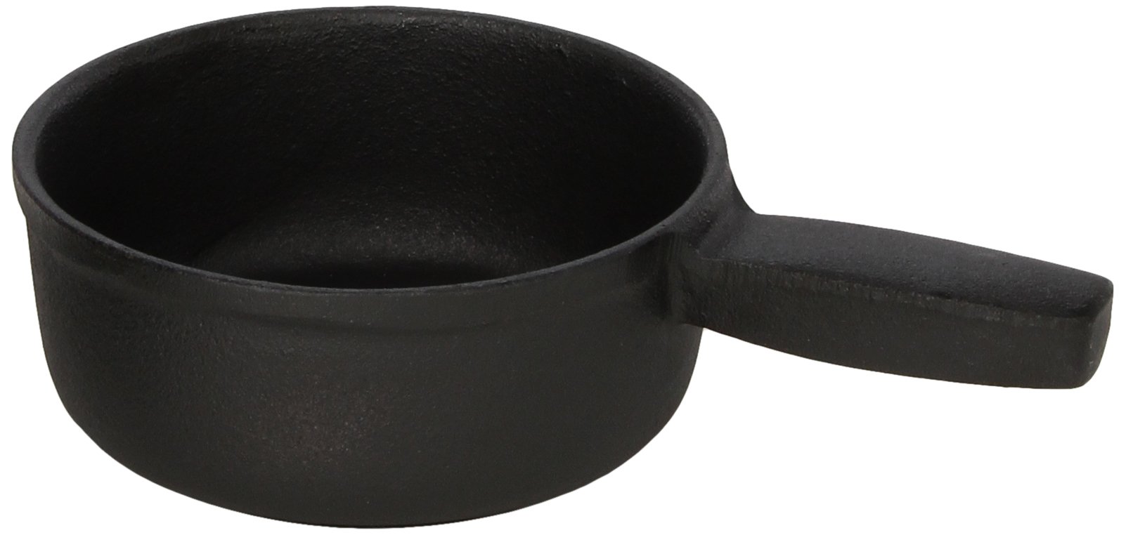 American Metalcraft CIFD Cast Iron Mini Fondue Pot with Handle, Black – Perfect for Cheese, Chocolate & Oil Fondue at Home Parties
