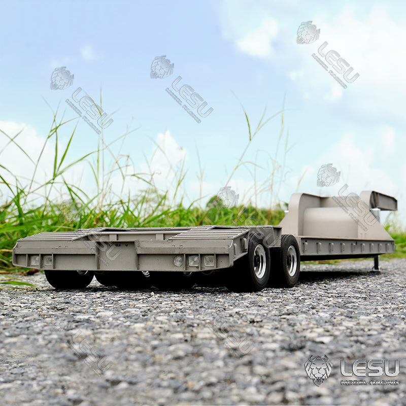 LESU 872MM Metal & Wood 4-Axle Trailer for 1/14 RC TAMIYA Tractor Truck - DIY Model Cars with Fast Shipping - Perfect for RC Construction Simulation and Heavy Haulage Scenes