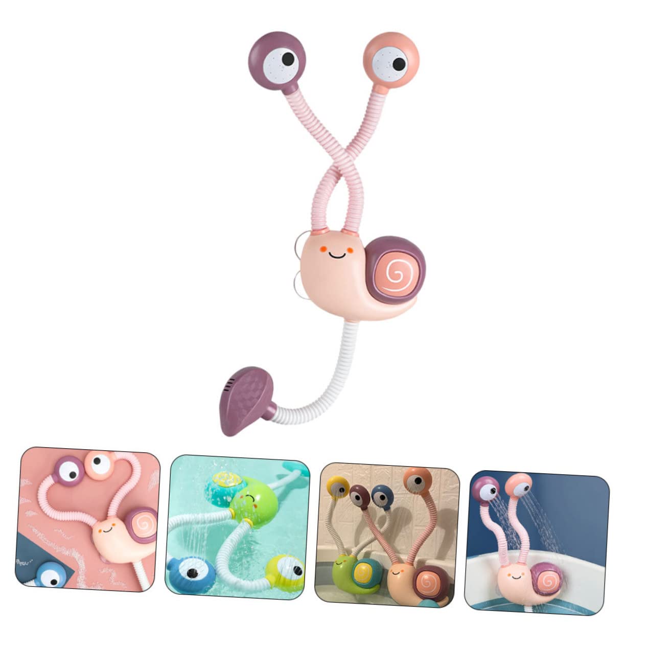 ORFOFE Snail Bath Toy Set - Fun Shower Head & Bath Toys for Kids Ages 4-8, Durable Plastic Bathtub Play Set for Toddlers - Perfect for Bath Time Fun & Sensory Play