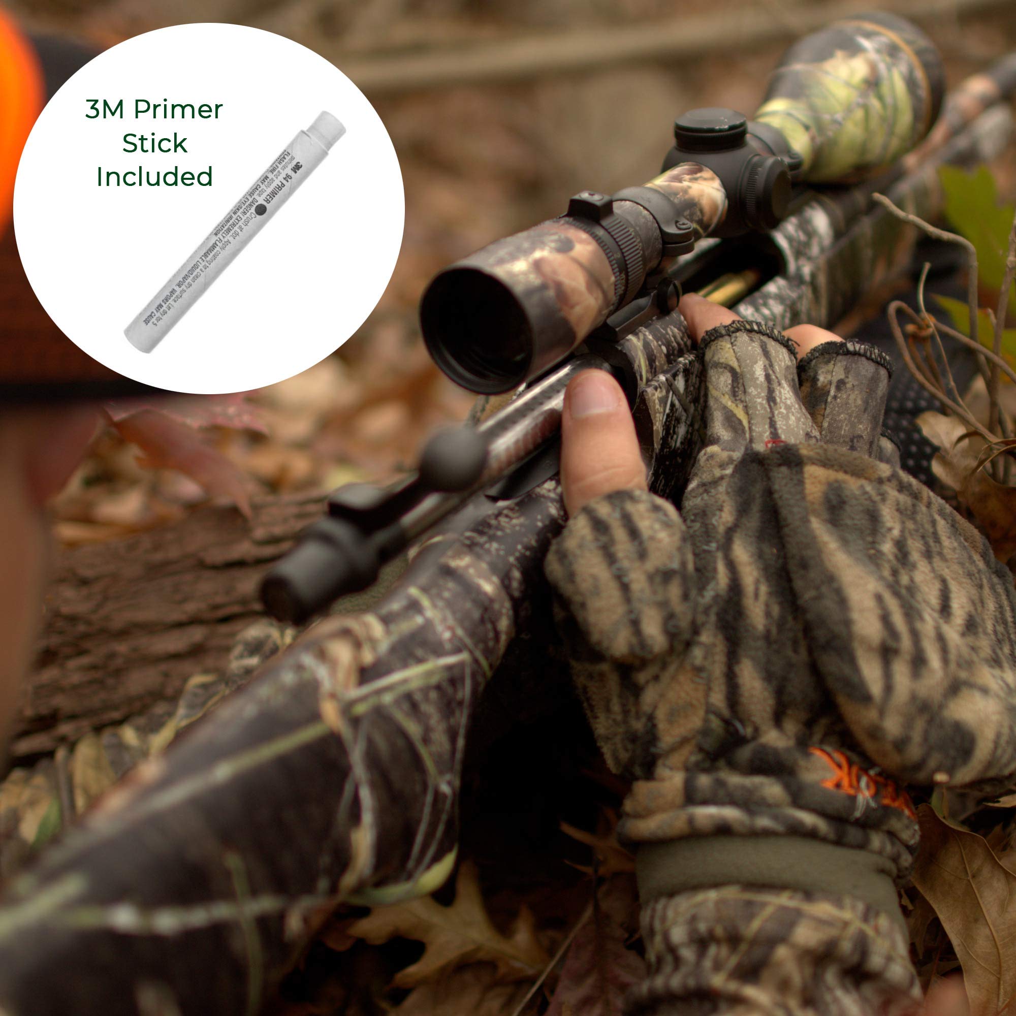 Hunter Mossy Oak Gun Camo Kit - Premium Gun Skin & Scope Skin with Primer Stick for Hunting & Shooting | Camouflage for Rifles, Shotguns & Firearms in Woodland & Outdoor Environments