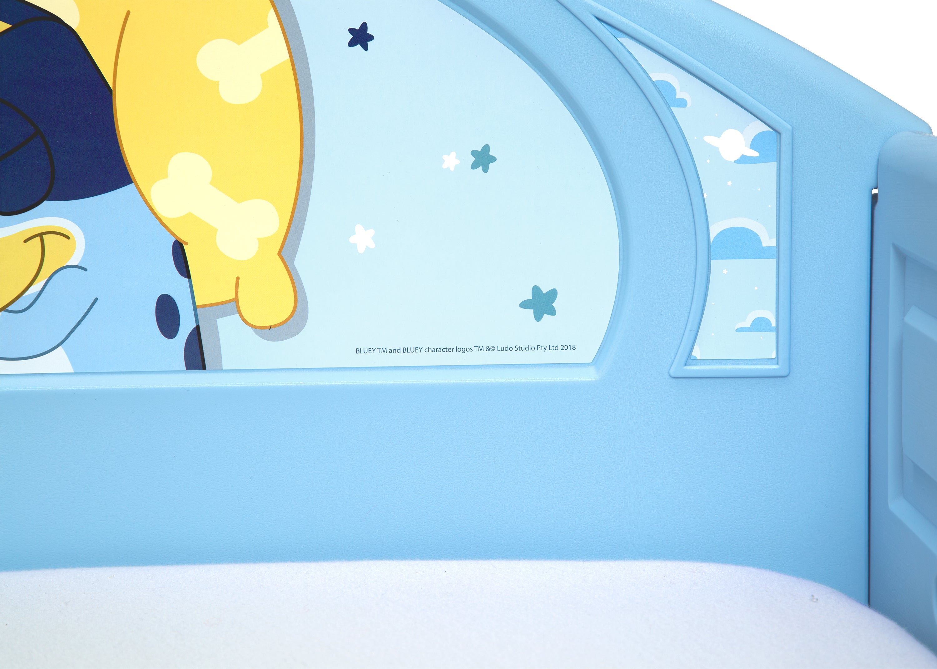 Bluey Toddler Bed with Built-In Guardrails - Safe & Comfortable Sleep Solution for Kids | Perfect for Nursery, Daycare & Bedtime