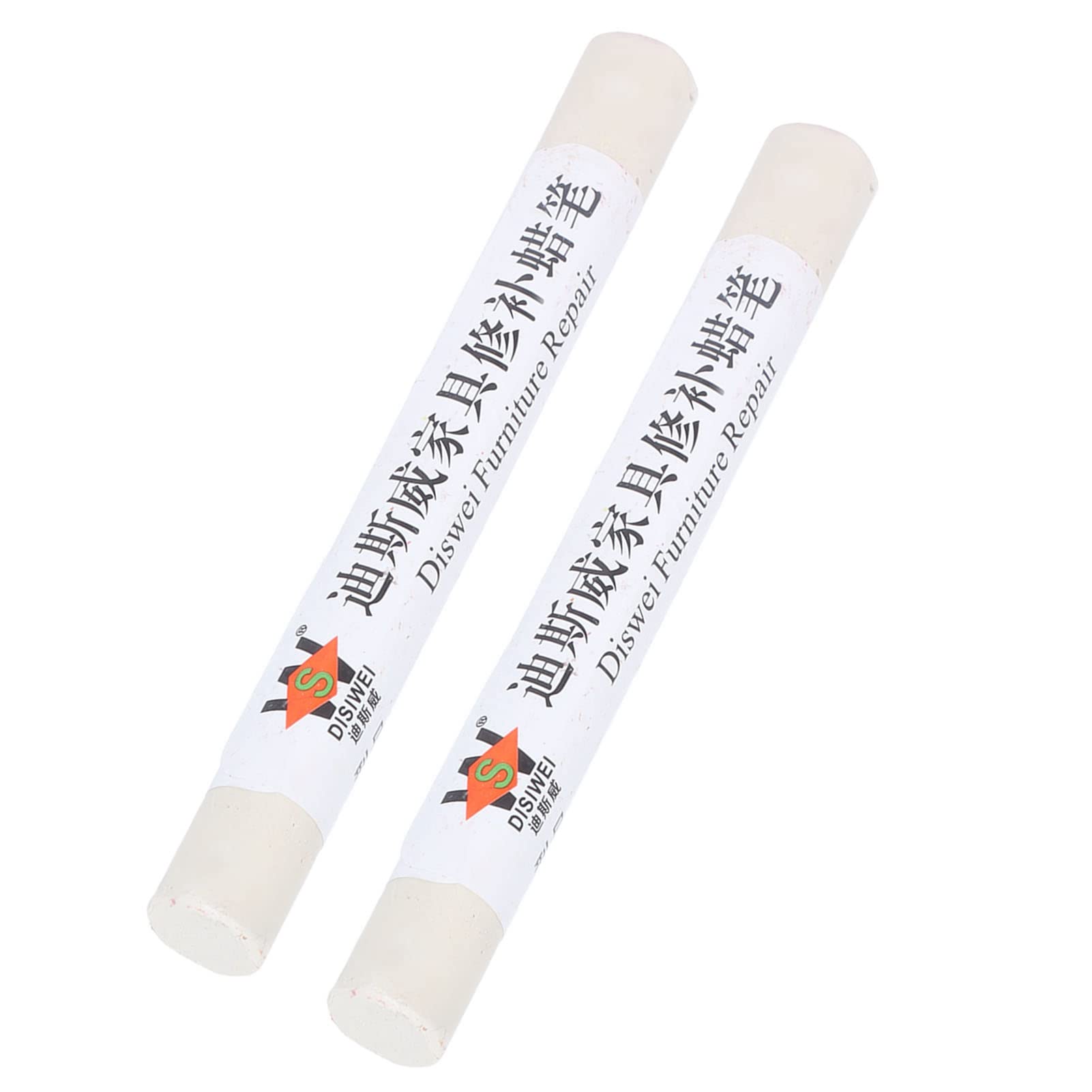 2-Pack Furniture Repair Crayons - Wood Scratch Repair Kit for Floors, Tables & Cabinets - Candlenut Color Touch-Up Pen - Compact Size for Home & Office Use