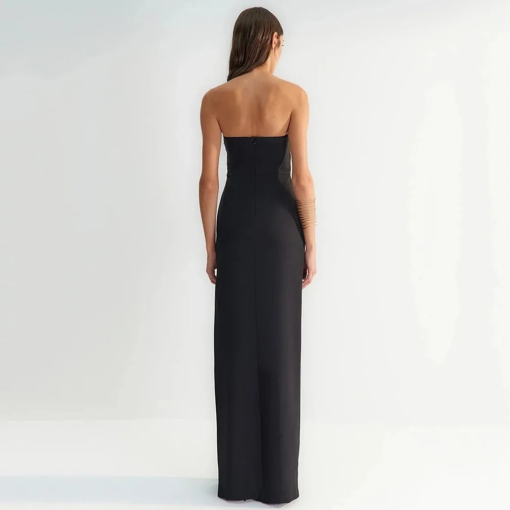 Black Pink Rhinestone Bodycon Dress for Women - Sexy Strapless Off Shoulder Bandage Dress for Nightclub, Party & Special Occasions