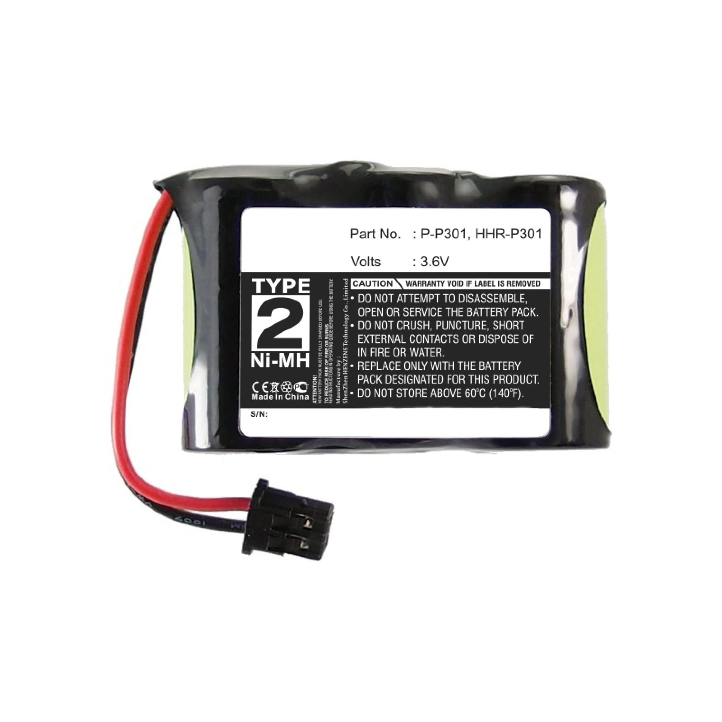 Replacement Cordless Phone Batteries for Panasonic KX-TC165B - 3.6V 350mAh Ni-CD Ultra High Capacity Battery Pack (Set of 4) | Perfect for Home & Office Cordless Phones, Long-Lasting Power Solution