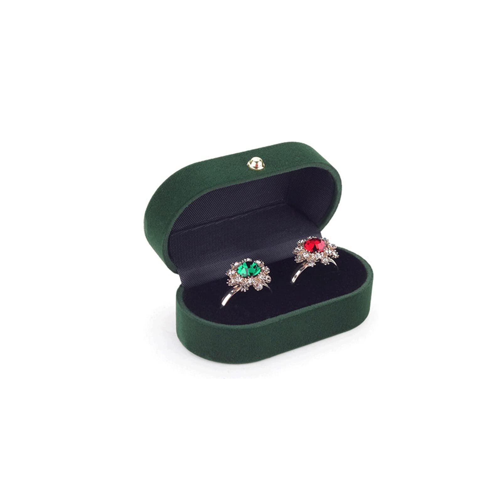 DIWANG Velvet Silk Jewelry Box - Wedding Ring Box for Proposal, Engagement & Farewell Gifts - Elegant Ring Holder for Couples (Single/Pair) - Perfect for Weddings, Anniversaries & Special Occasions (Color: C)