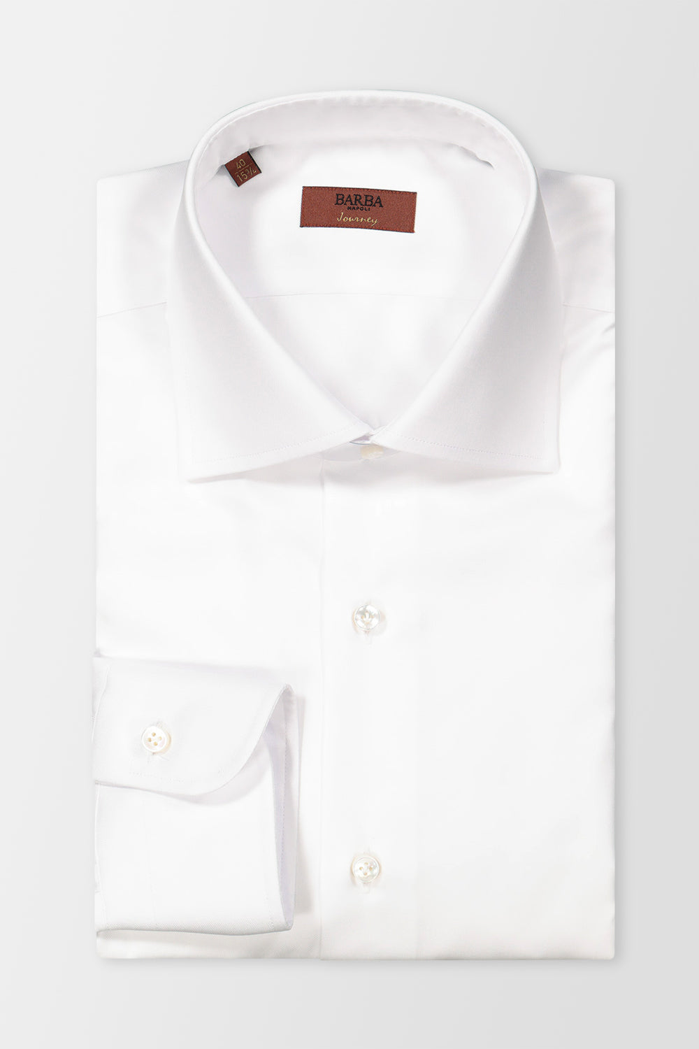 Barba Napoli White Journey Classic Shirt for Men | Premium Italian Dress Shirt | Formal & Business Attire | Perfect for Office, Weddings & Special Occasions