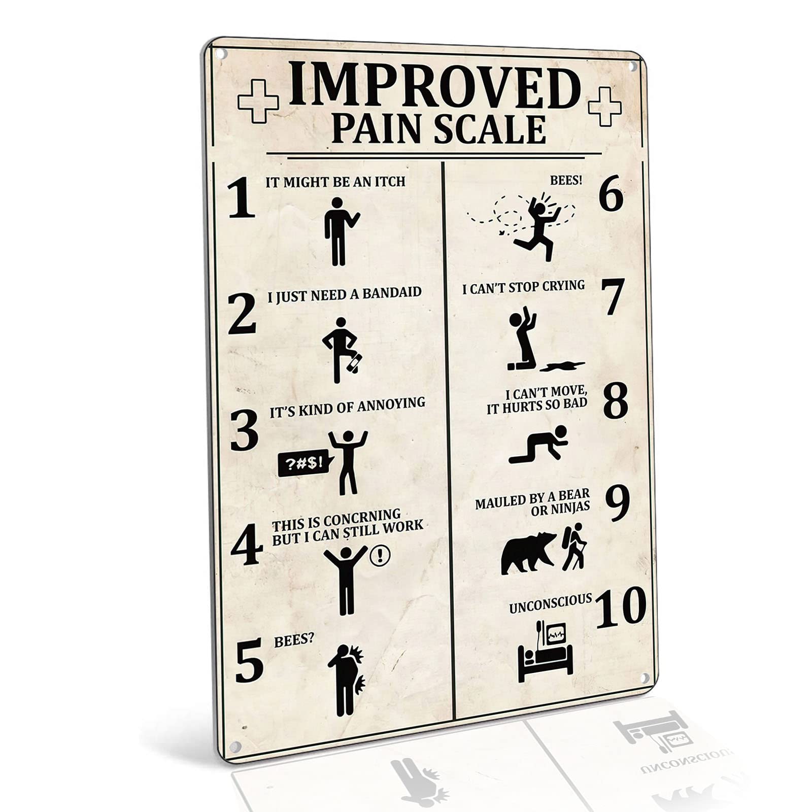 Funny Vintage Metal Signs - 12x16 Inch Knowledge & Mental Health Wall Art Decor for Home, Club, Bar, Pub, Tavern, Coffee Shop & BBQ Restaurant - Perfect for Indoor & Outdoor Decoration