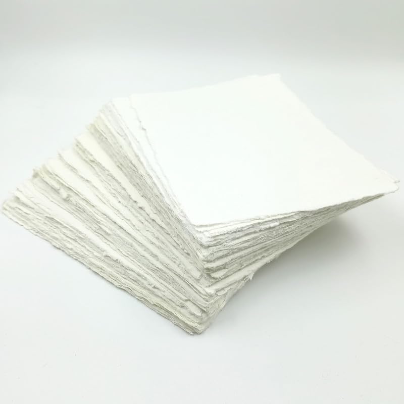 Acid-Free Deckle Edge Paper Sheets - 150 GSM Ivory White for Calligraphy, Writing, Printing, Scrapbooking, Maps, Certificates & Invitations (12x15 Inches, 20 Sheets) - Perfect for Wedding Invitations, Art Projects & DIY Crafts