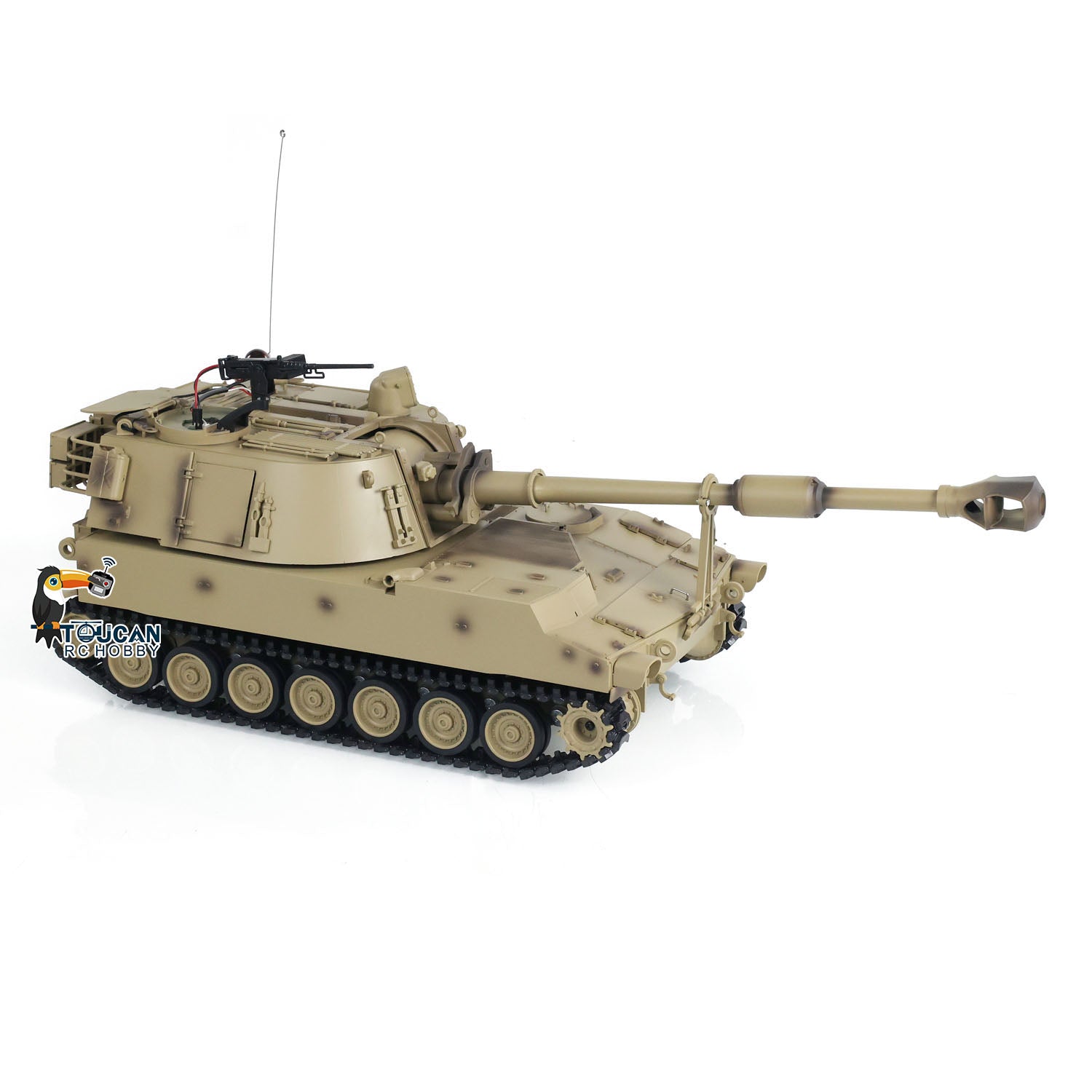 1/16 Tongde RC Tank M109A2 Self-Propelled Howitzer RTR Infrared BB Shooting with Barrel Recoil - Military Vehicle Model Toy for Adults & Collectors - Battle Simulation & Outdoor Play