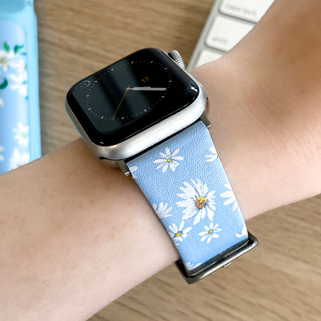 Premium Daisy Apple Watch Band - Floral Design Strap for Apple Watch Series 1-9 - Perfect for Women, Fashion Accessories & Everyday Wear - Ideal for Workouts, Office & Casual Outfits