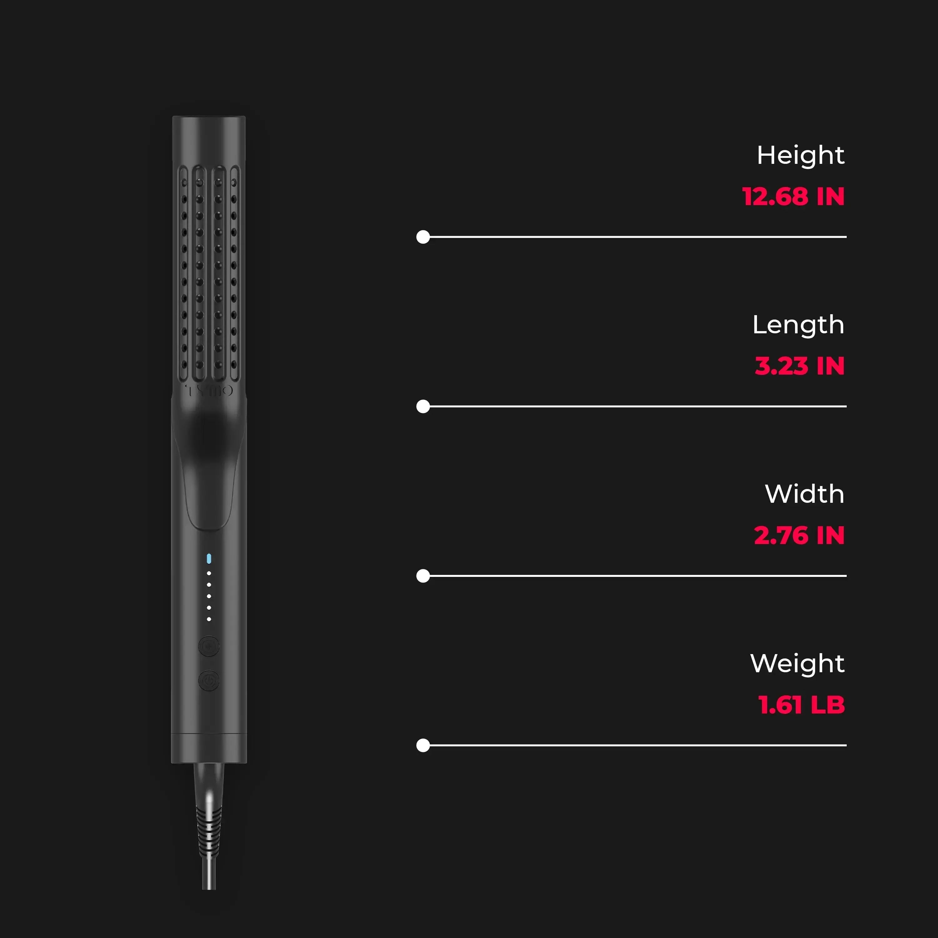 TYMO Airflow FB Hair Straightening Brush - Ionic Ceramic Flat Iron for Frizz-Free, Smooth & Shiny Hair - Perfect for Home & Salon Styling