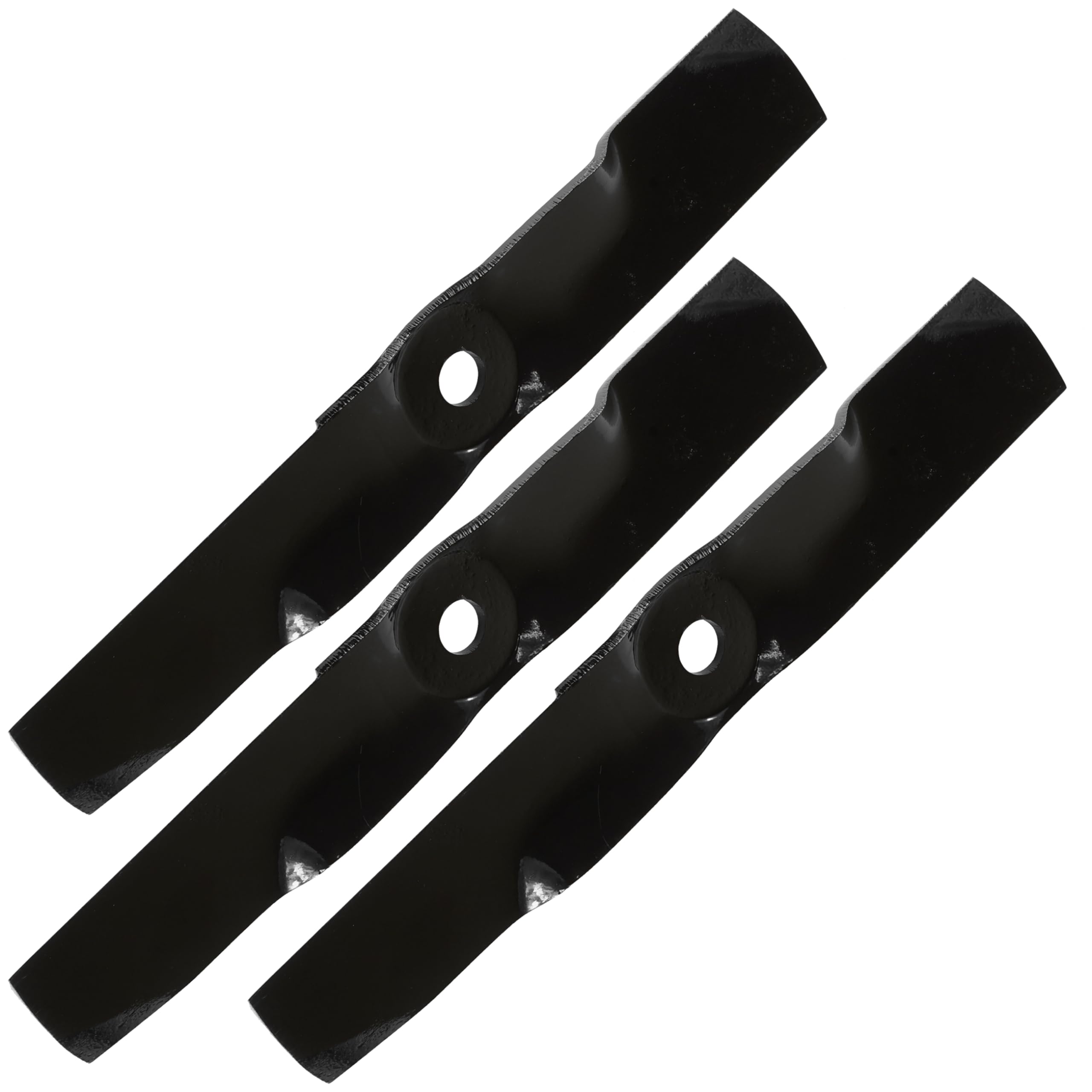 Caltric 3 Deck Mower Blades - Compatible with John Deere 335 345 355D Riding Lawn Mowers - Perfect for Lawn Care and Grass Cutting Maintenance