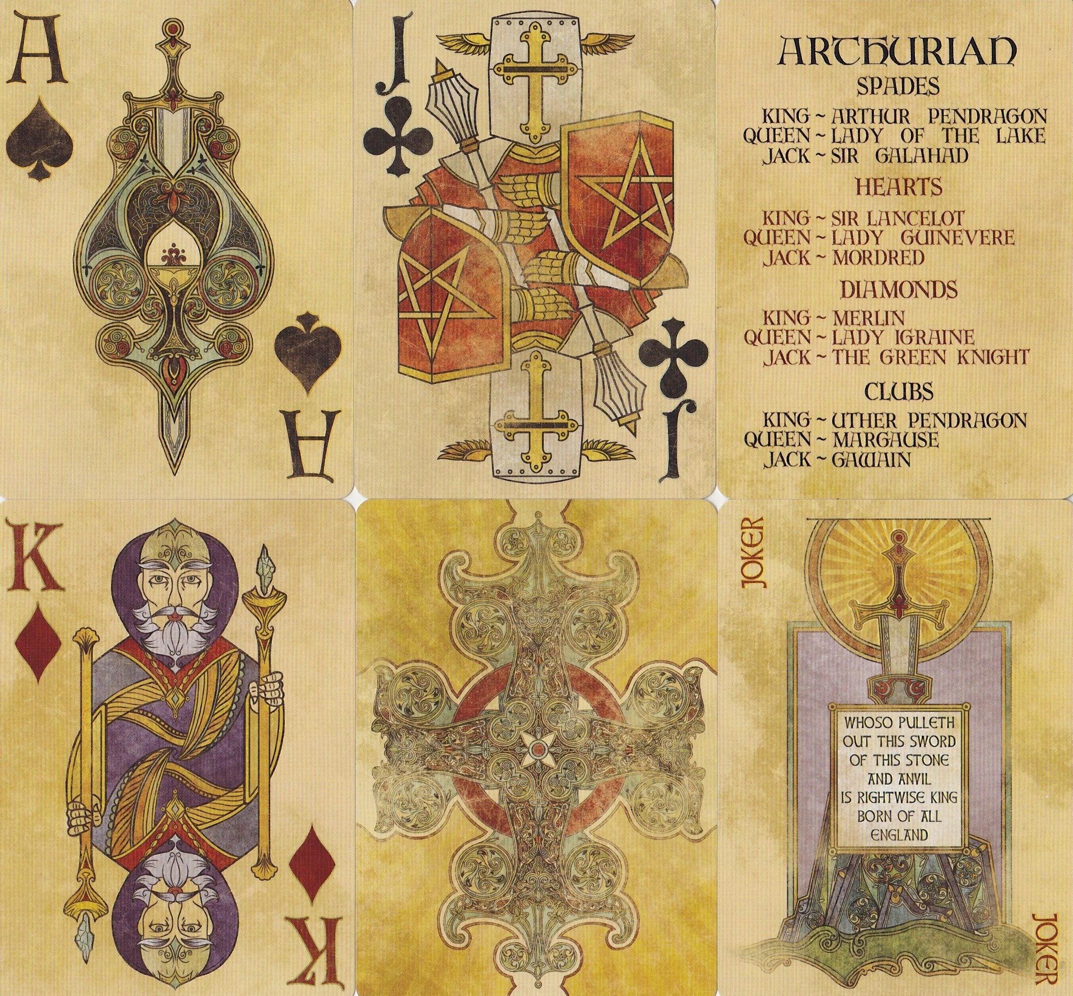 Arthurian Excalibur Edition Playing Cards - Premium Collectible Deck for Magic Tricks, Poker & Card Games - Perfect for Gifts, Game Nights & Medieval Theme Parties