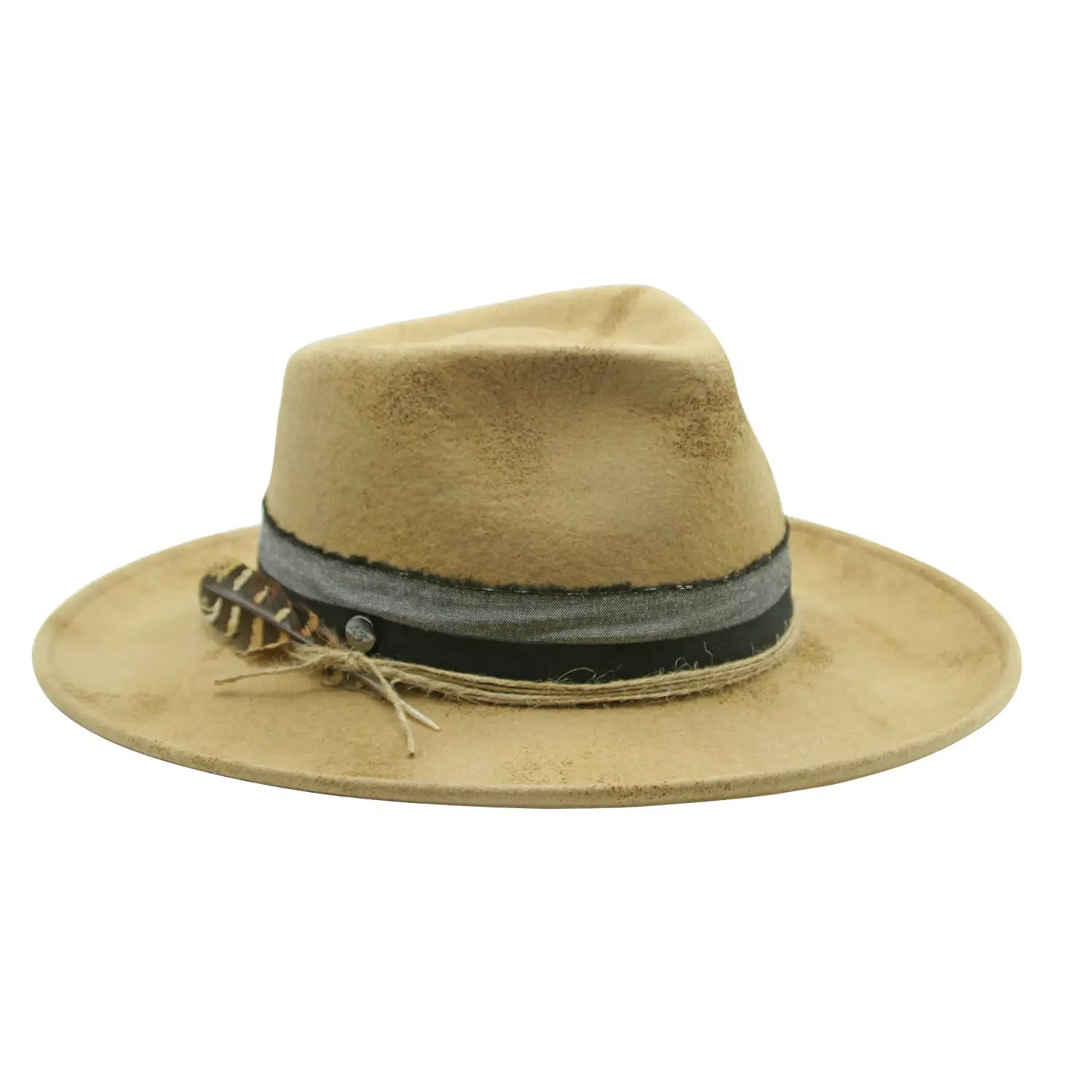 Peter Grimm Ojai Wool Felt Fedora Hat for Men - Classic Vintage Style Wide Brim Hat for Outdoor, Travel & Fashion