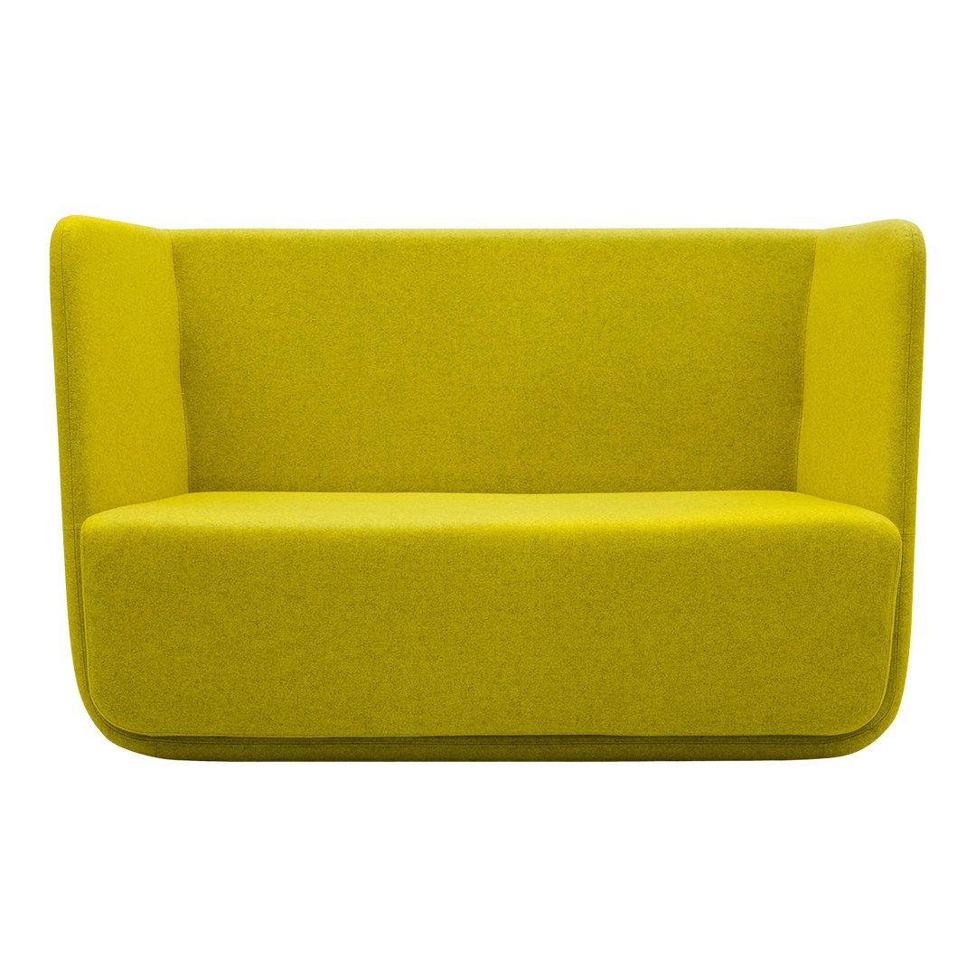 Demacker Woven Basket Sofa - Low Profile Modern Lounge Chair with Soft Cushions for Living Room, Bedroom, or Patio Relaxation
