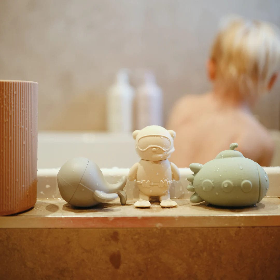Mushie Sealife Mold-Free Bath Play Set - 4 Pack of Safe & Fun Ocean-Themed Bathtub Toys for Toddlers & Kids - Perfect for Sensory Play, Learning & Water Activities