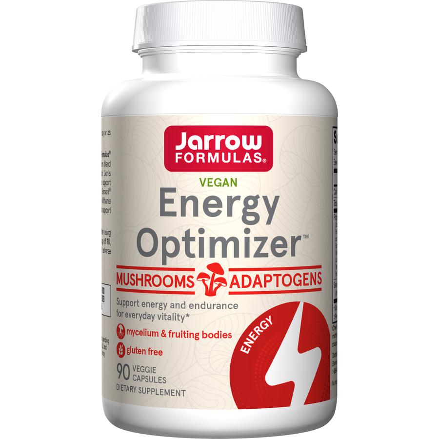 Jarrow Formulas Energy Optimizer with Mushrooms & Adaptogens - Natural Energy Booster for Focus, Stamina & Stress Relief - Perfect for Workouts, Study & Busy Lifestyles