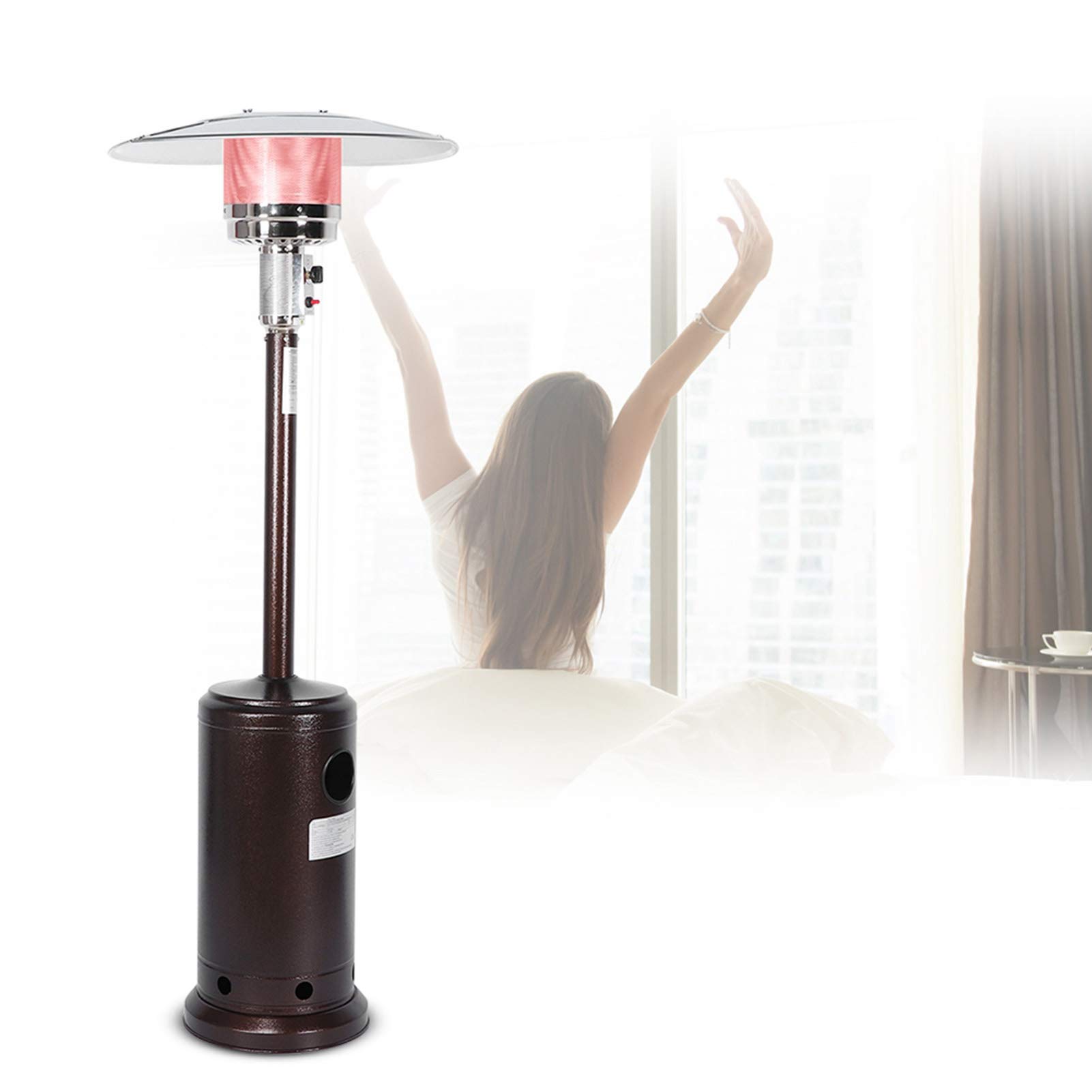 Portable Mushroom Stove - Outdoor Gas Heater with Umbrella Design for Patio, Garden & Camping | Adjustable Liquefied Gas Heating Stove for Home & Commercial Use | Perfect for Backyard Gatherings, Restaurant Terraces & Winter Camping