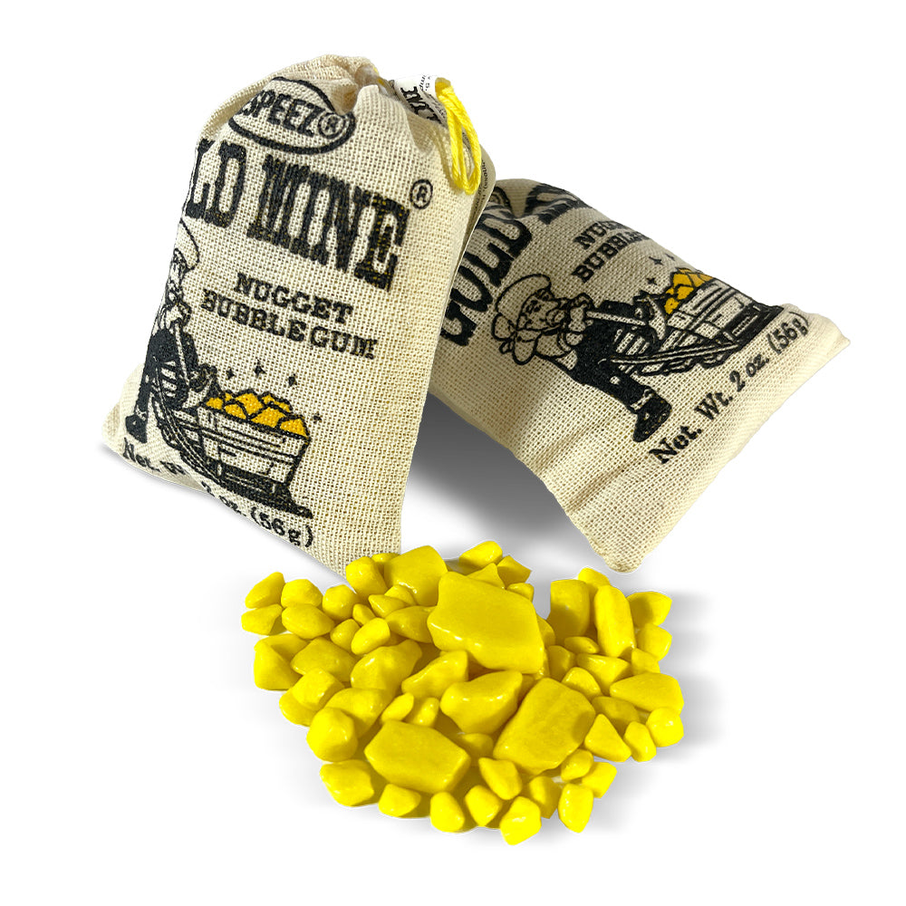 Espeez Gold Mine Nugget Bubble Gum - 24 Count Box | Fun & Tasty Gold-Themed Chewing Gum for Parties, Gifts & Kids Treats