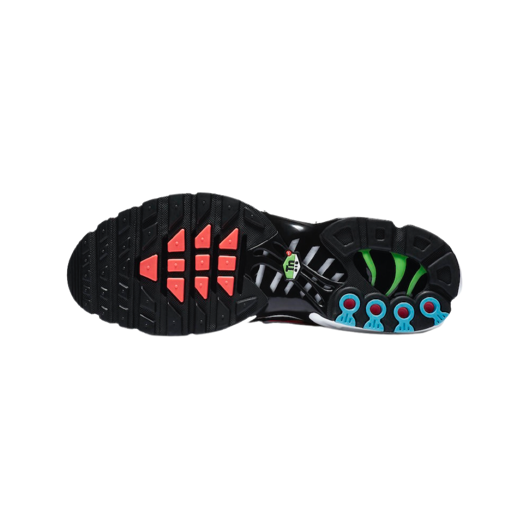 Nike Air Max Plus Men's Running Shoes - Worldwide Watermelon Black White Green Strike for Jogging, Gym & Casual Wear
