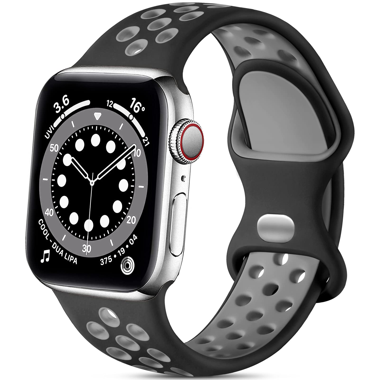 Lerobo Stretchy Nylon Solo Loop Sport Band for Apple Watch 45mm 44mm 42mm - Compatible with Apple Watch SE Series 7 6 5 4 3 2 1 - Soft Adjustable Sport Band for Women & Men - Perfect for Running, Workouts and Everyday Wear