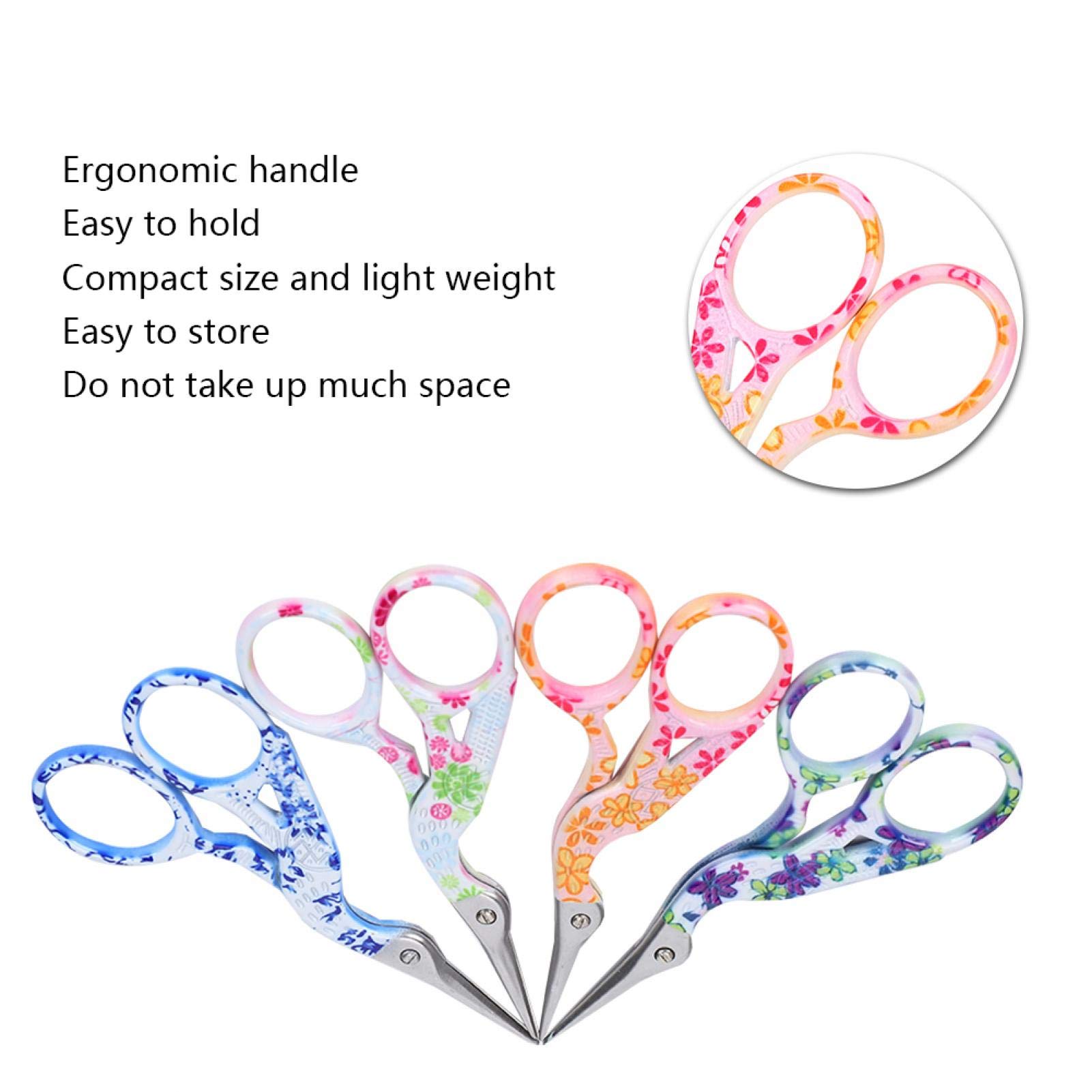 4pcs Embroidery Scissors - 3.5 Inch Sharp Craft Scissors for Sewing, Nail Art & DIY Projects | Crane-Shaped Design | Perfect for Quilting, Fabric Cutting & Handmade Crafts