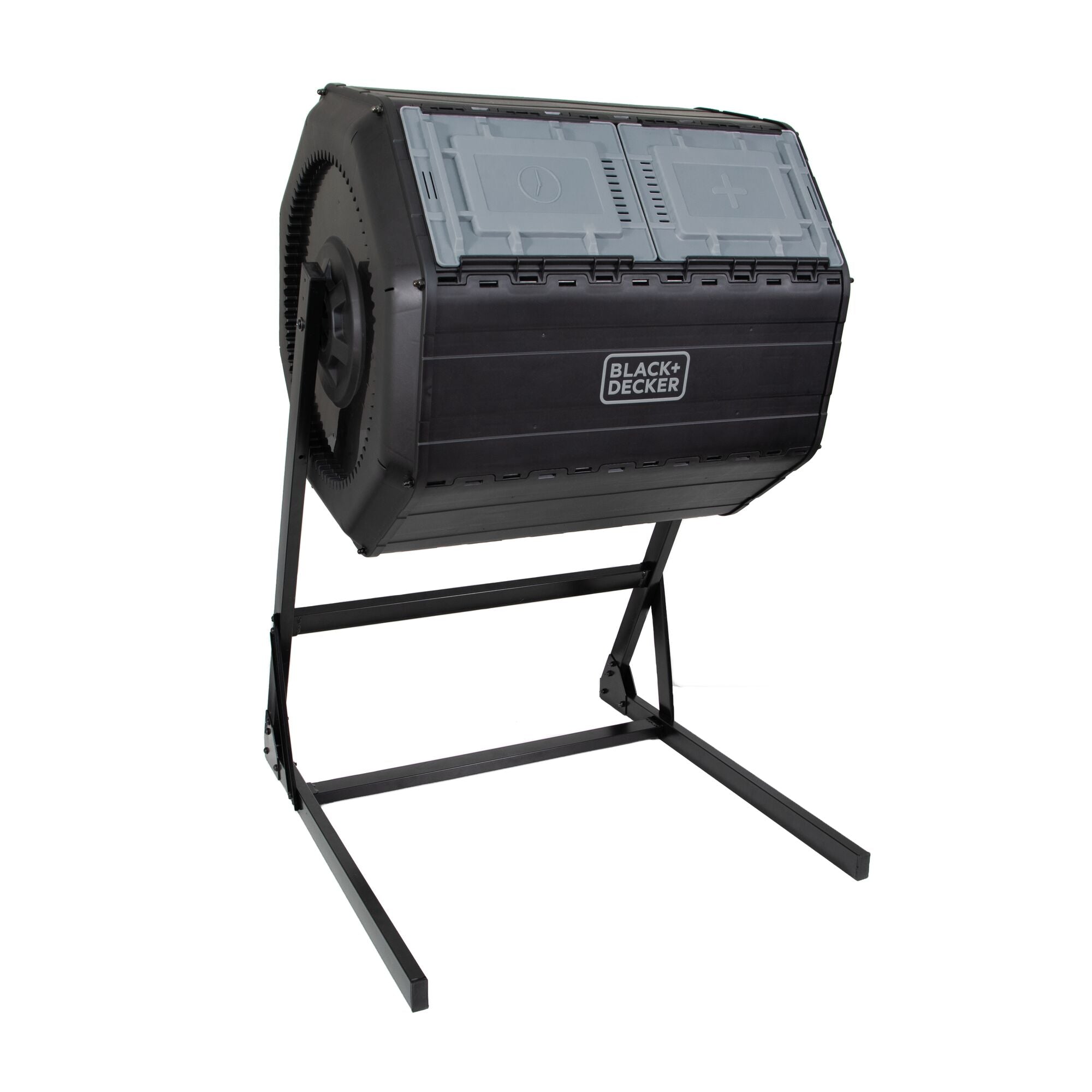 Dual Chamber 40 Gallon Tumbling Composter - Fast Organic Waste Converter for Backyard, Garden & Eco-Friendly Composting