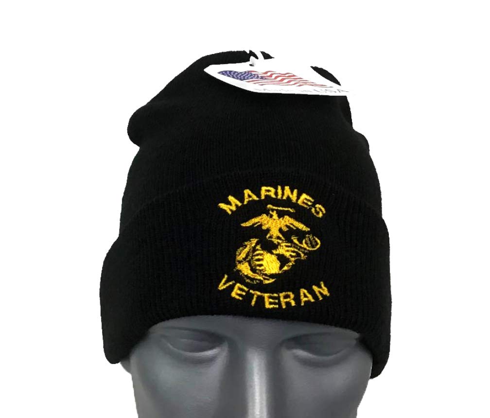 Premium Black Cuffed Beanie - Made in USA | Winter Warm Knit Hat for Men & Women | Perfect for Skiing, Snowboarding & Outdoor Activities