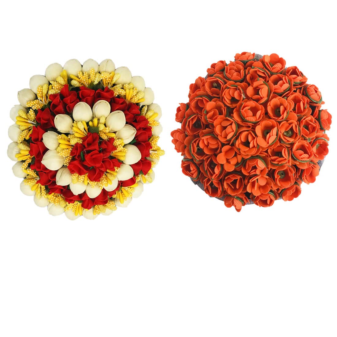 Arooman™ Bridal Artificial Flower Hair Clips - 2 Pack Multicolor Floral Hair Accessories for Women & Girls - Perfect for Weddings, Parties & Special Occasions