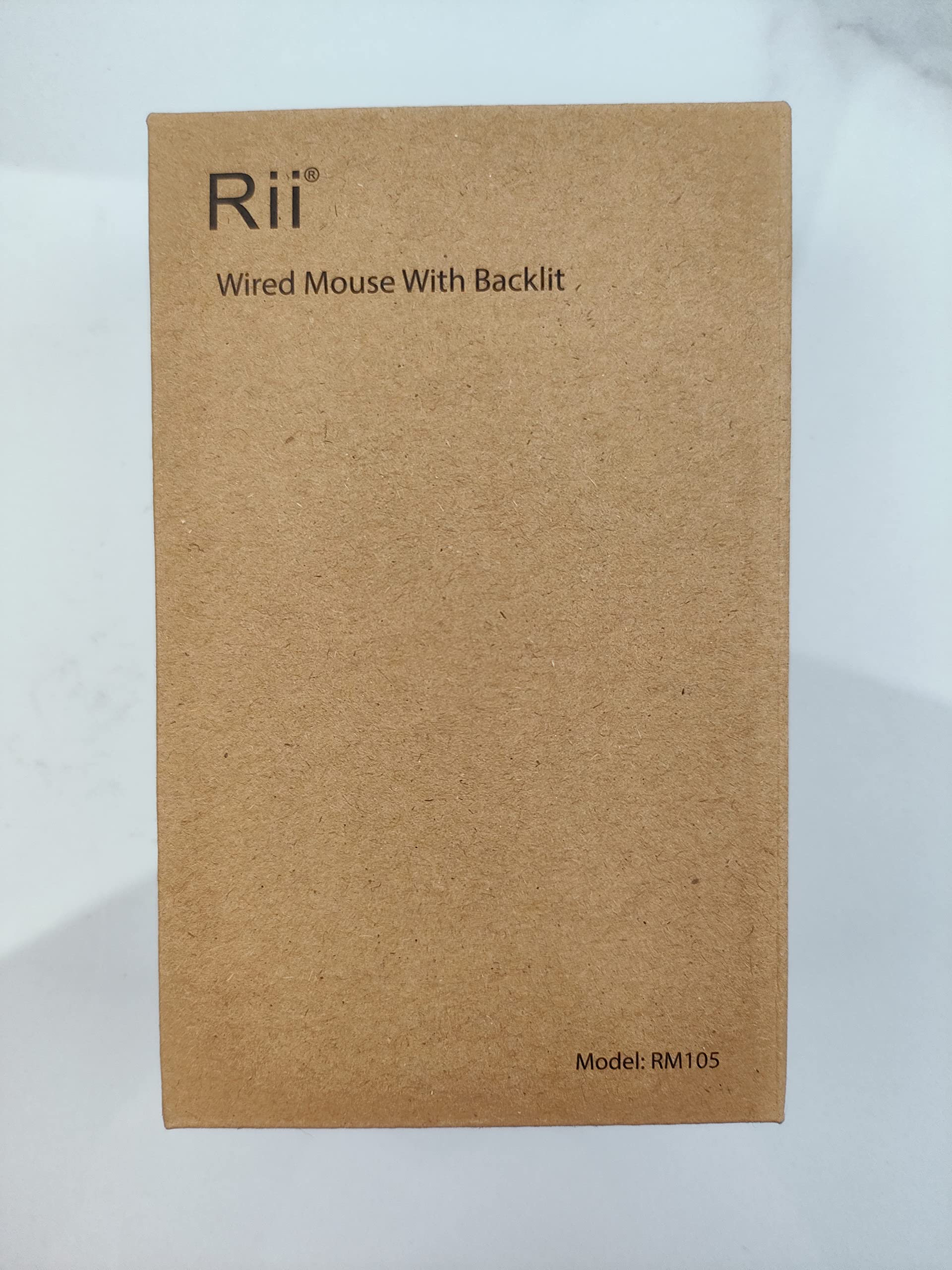 Rii RM105 RGB Wired Mouse - Ergonomic USB Optical Mouse for PC, Laptop & Chromebook - Gaming & Office Use