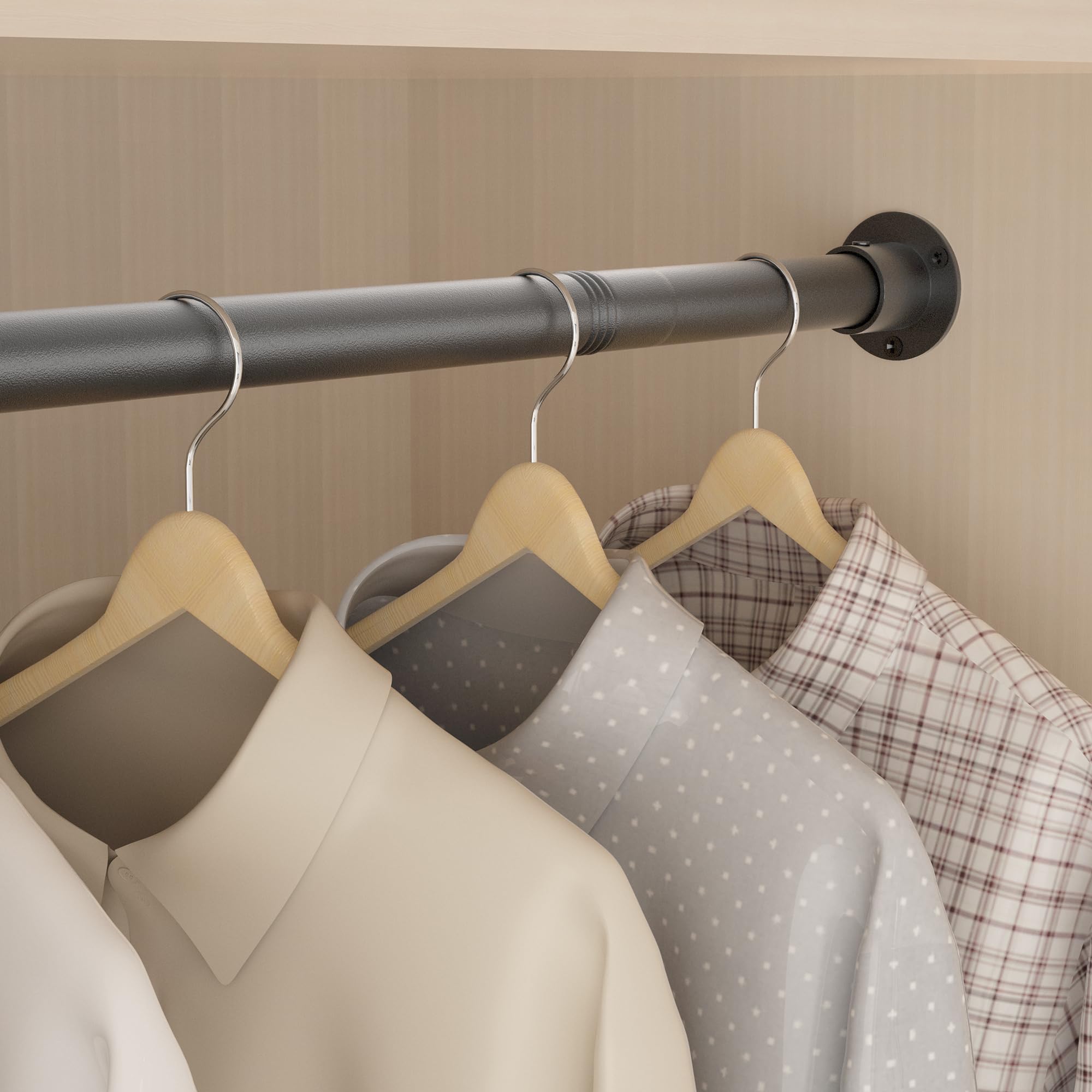 Adjustable Closet Rod 35-98 Inch - Heavy Duty 1.3