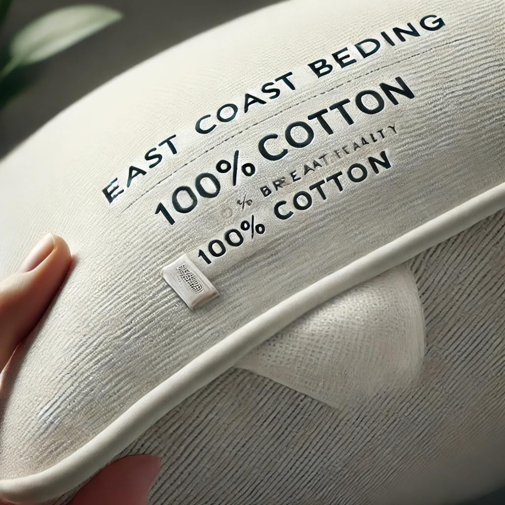 Premium Goose Feather and Down Pillows - RDS Certified, 100% Cotton Cover, Medium Support for Comfortable Sleep | Hotel Collection Bedding by East Coast Bedding | Perfect for Home, Guest Rooms & Luxury Hotels