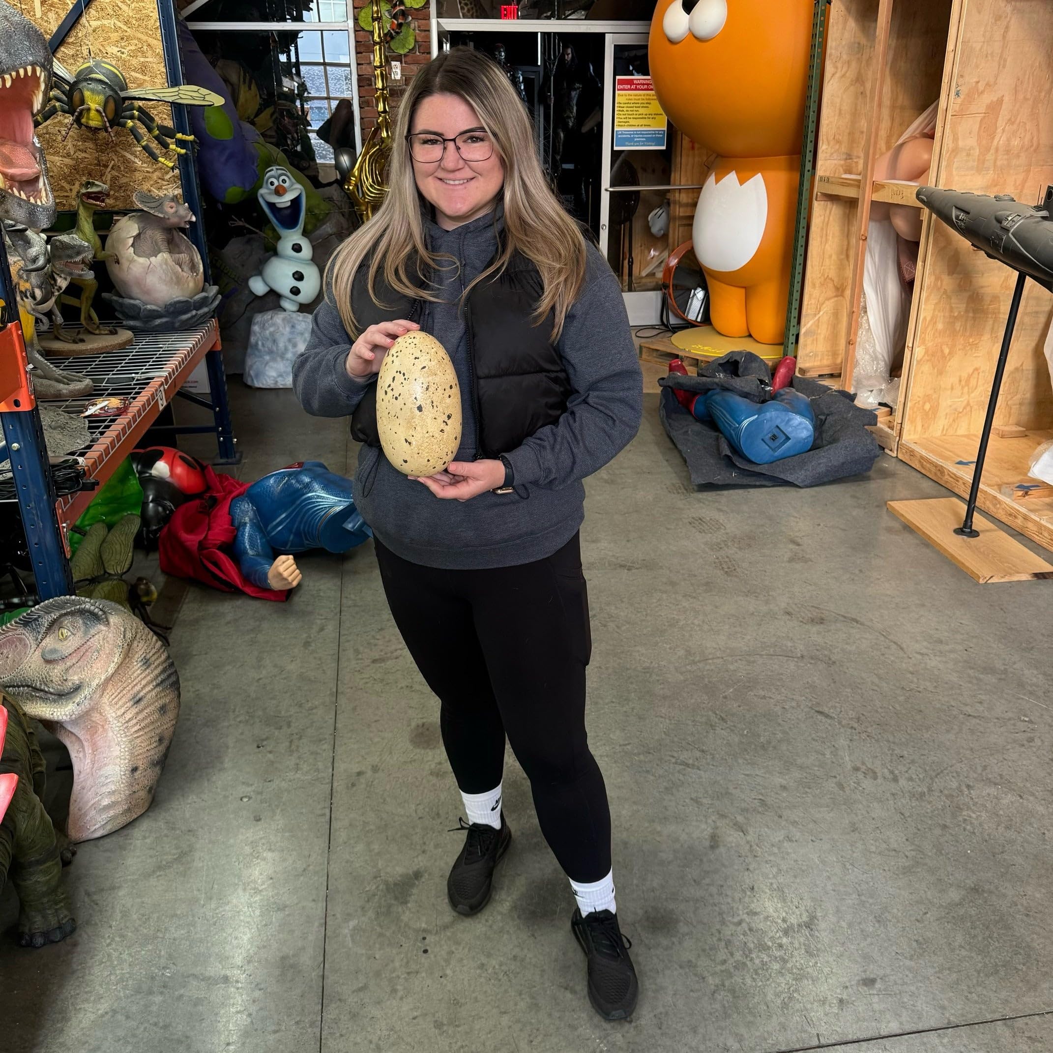 LM Treasures Small Theropod Dinosaur Egg Life-Size Replica - Perfect for Dinosaur Enthusiasts, Home Decor & Educational Displays