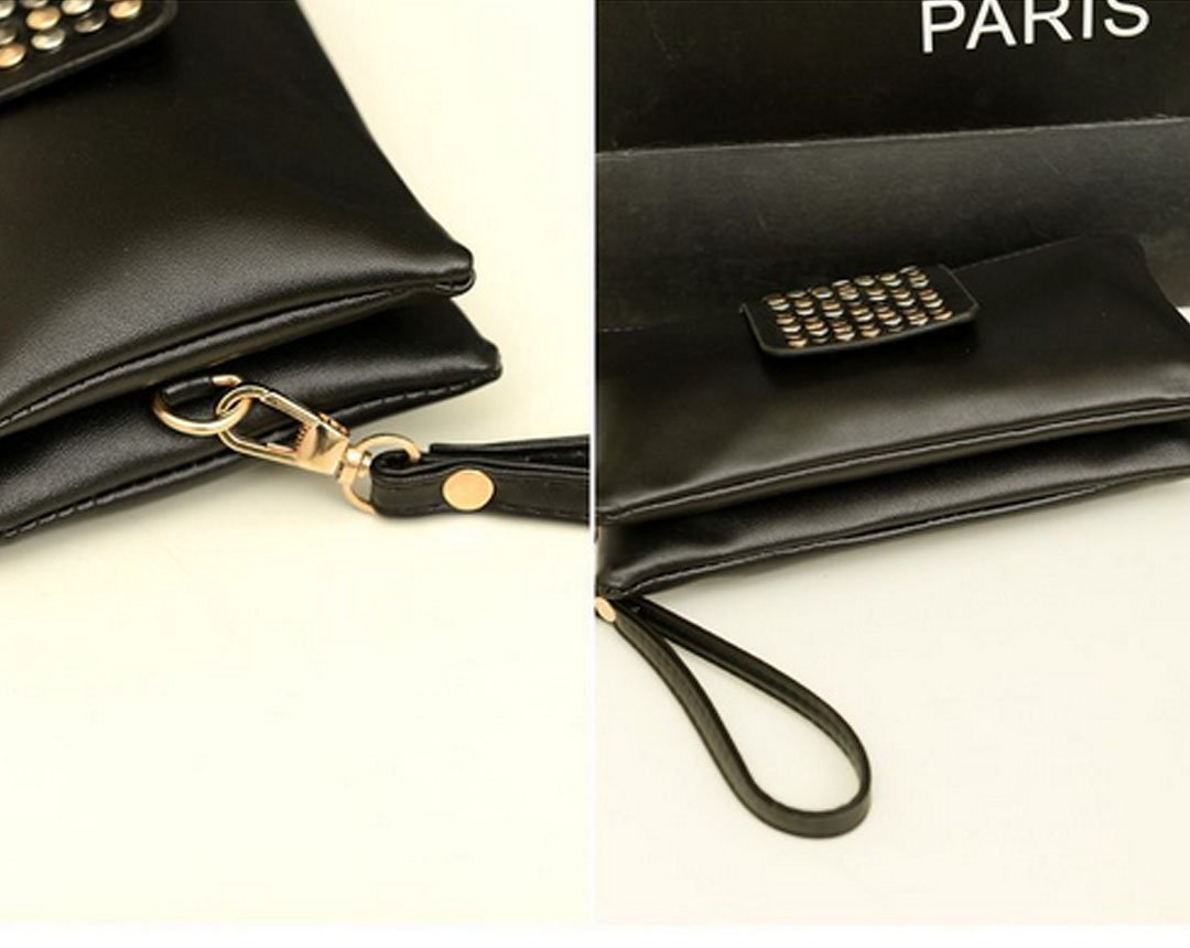 CLARA Women's PU Leather Wristlet Handbag - Alligator Print Clutch Shoulder Bag Crossbody Purse for Work, Party & Evening Events