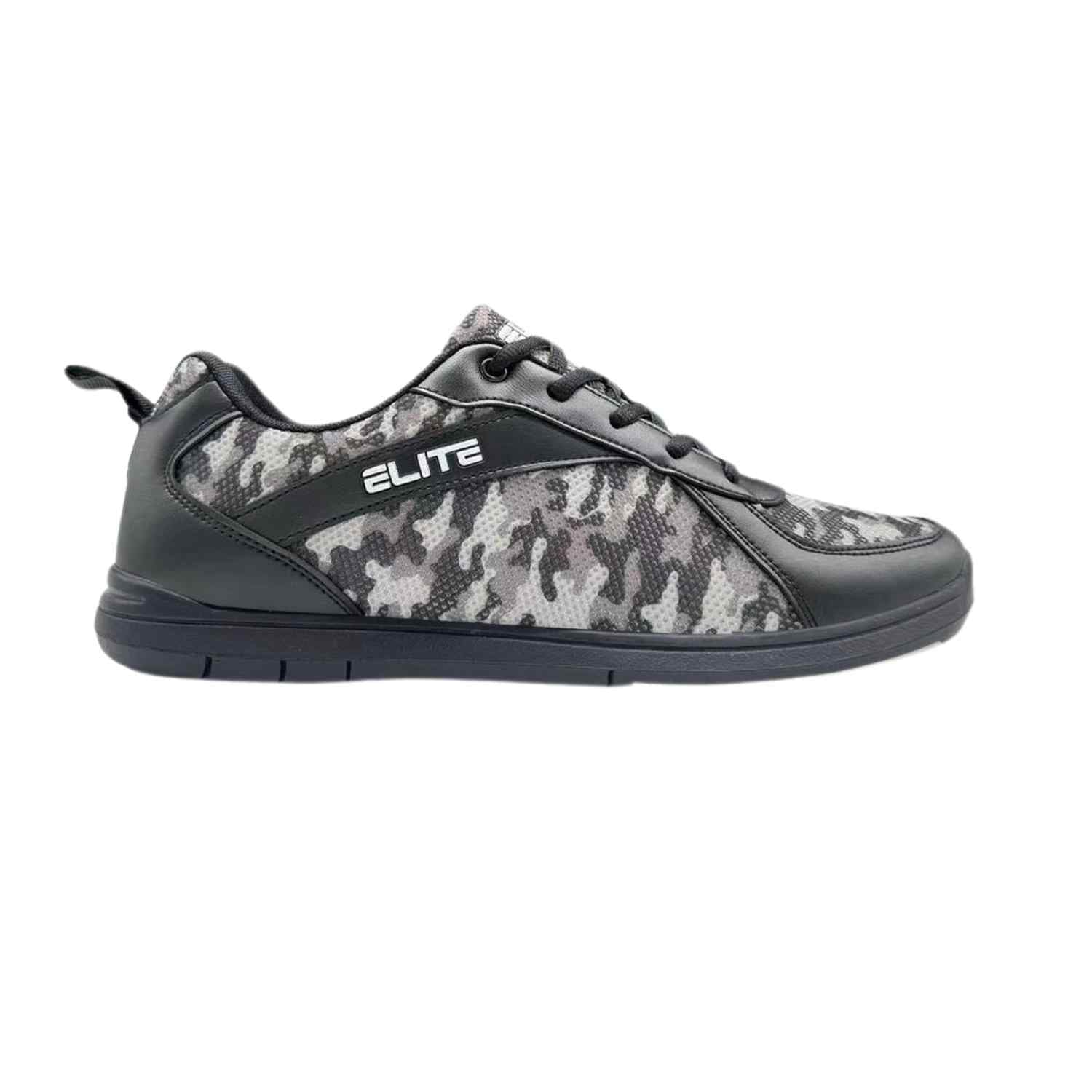 ELITE Men's Pinnacle Grey Camo Athletic Bowling Shoes - Lightweight Comfort for Competitive Play & Casual Wear - Perfect for League Nights, Tournaments & Practice Sessions