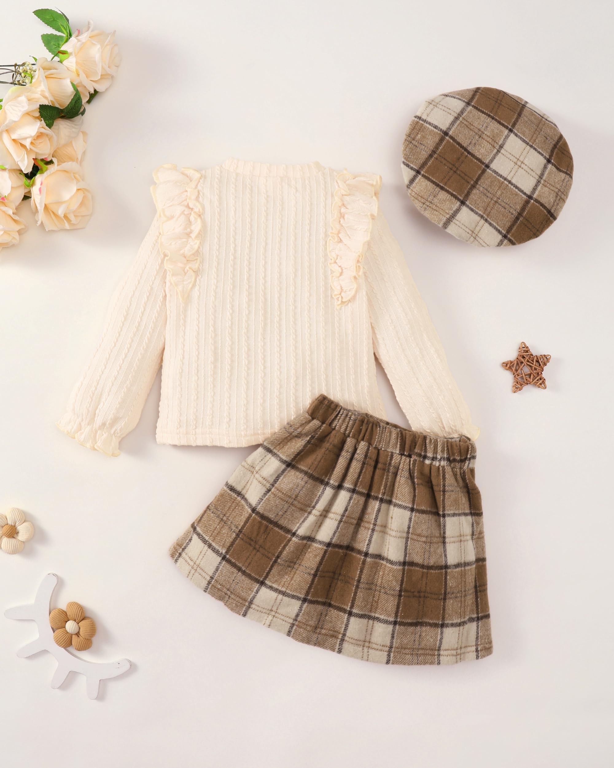 Adorable Toddler Girl Outfit Set - Plaid Mini Skirt & Top for Girls 18M-8T | Cute Kids Clothes for Playdates, School & Special Occasions