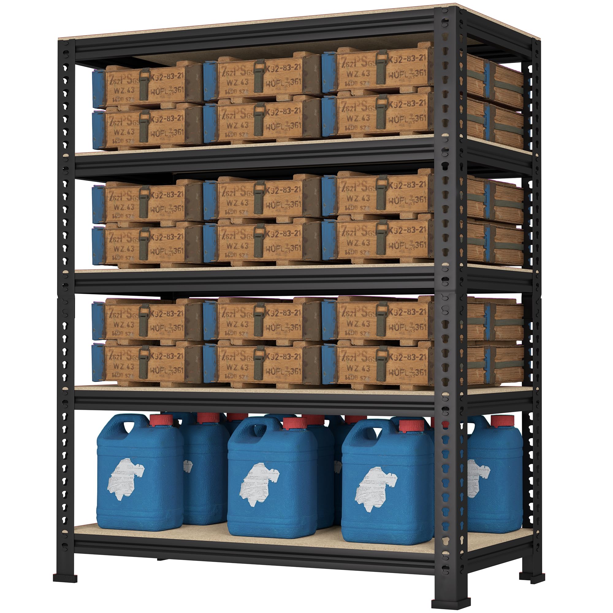 Prilinex Heavy Duty 5-Tier Adjustable Metal Shelving Unit - 28