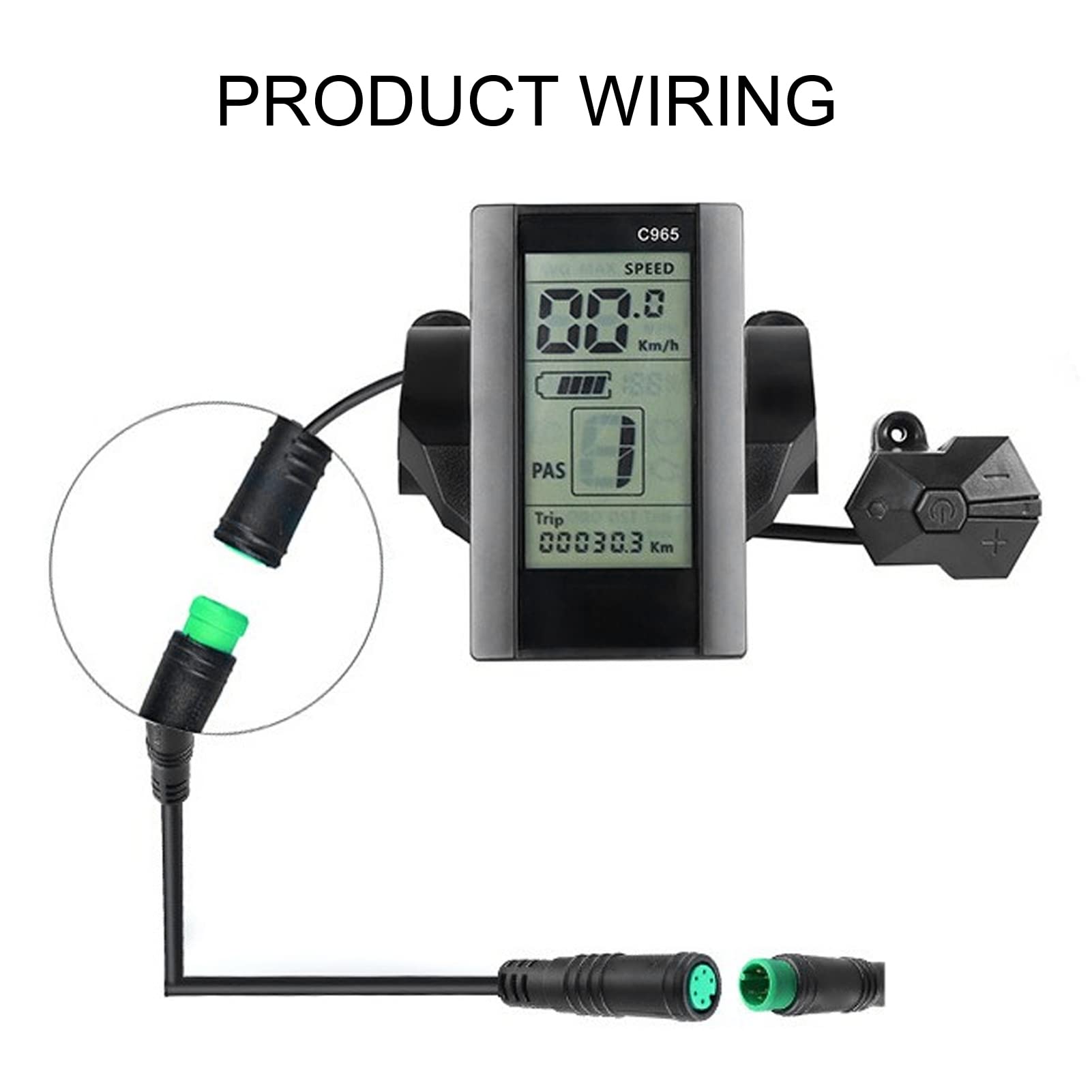 Waterproof 5 Pin Electric Bike Display Extension Cable - Bafang E-Bike Computer Connector for Smooth Riding & Easy Installation | Perfect for Commuting, Mountain Biking & Urban Adventures