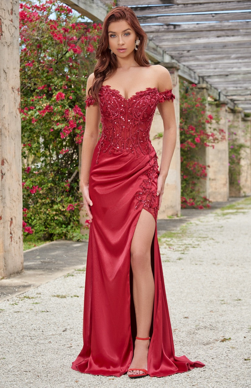 Monroe Gown Burgundy - Elegant Long Evening Dress for Women | Perfect for Prom, Wedding & Formal Events
