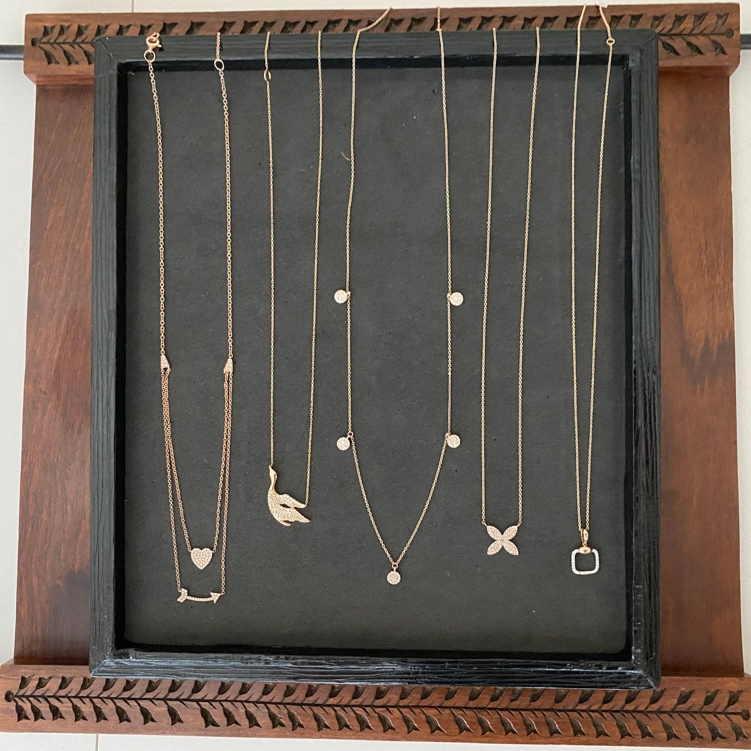 14K Solid Yellow Gold Diamond Station Necklace - Elegant Layering Piece for Everyday Wear & Special Occasions