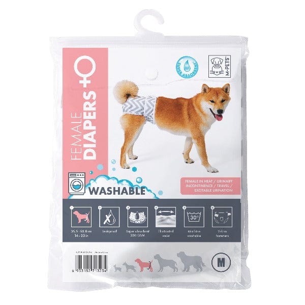 Washable Female Dog Diapers for Pets - Reusable & Absorbent Puppy Pants for Small to Medium Dogs - Perfect for House Training, Incontinence & Travel Use