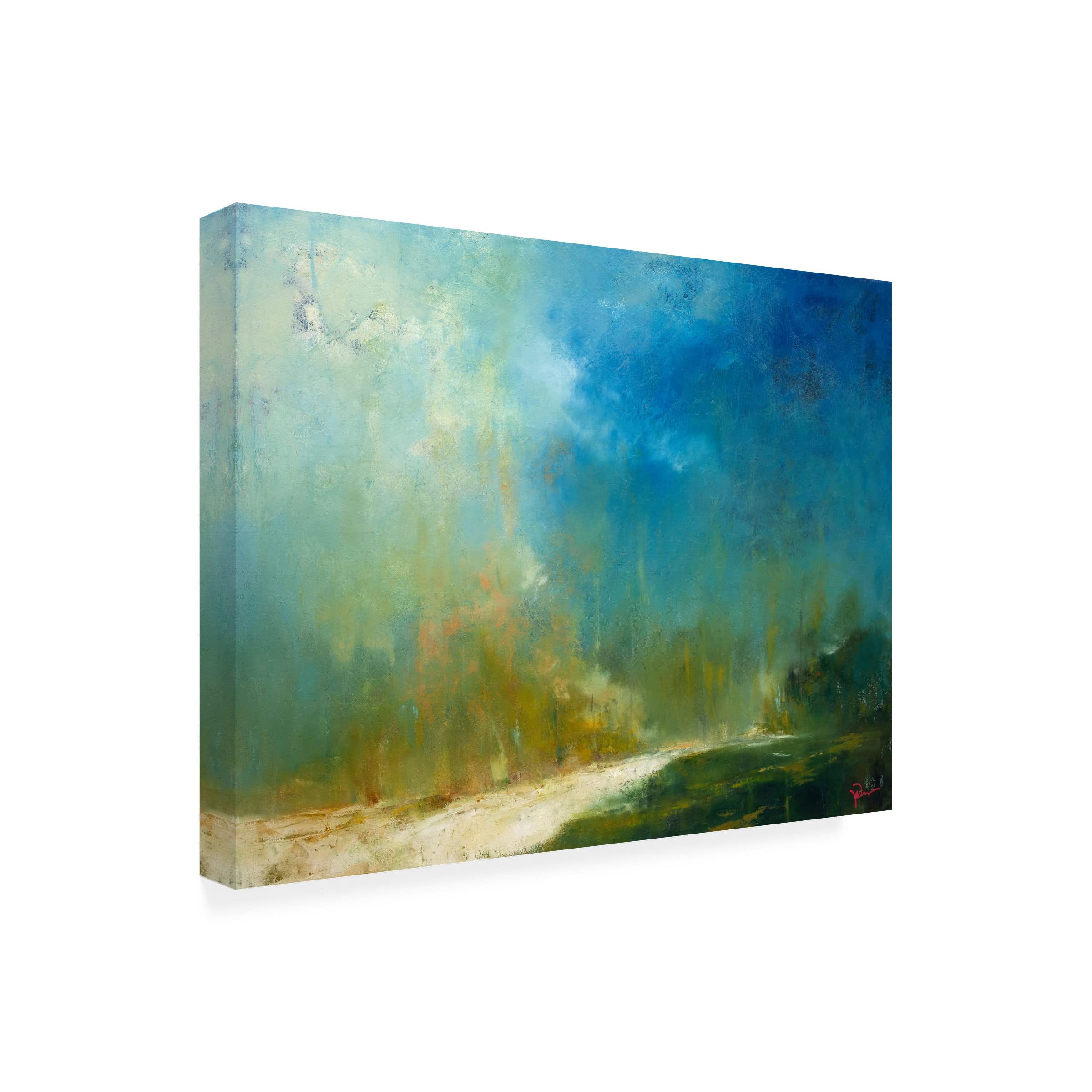 Trademark Fine Art 'The Path' Canvas Wall Art by Patrick Dennis - Stunning Landscape Painting for Living Room, Bedroom & Office Decor