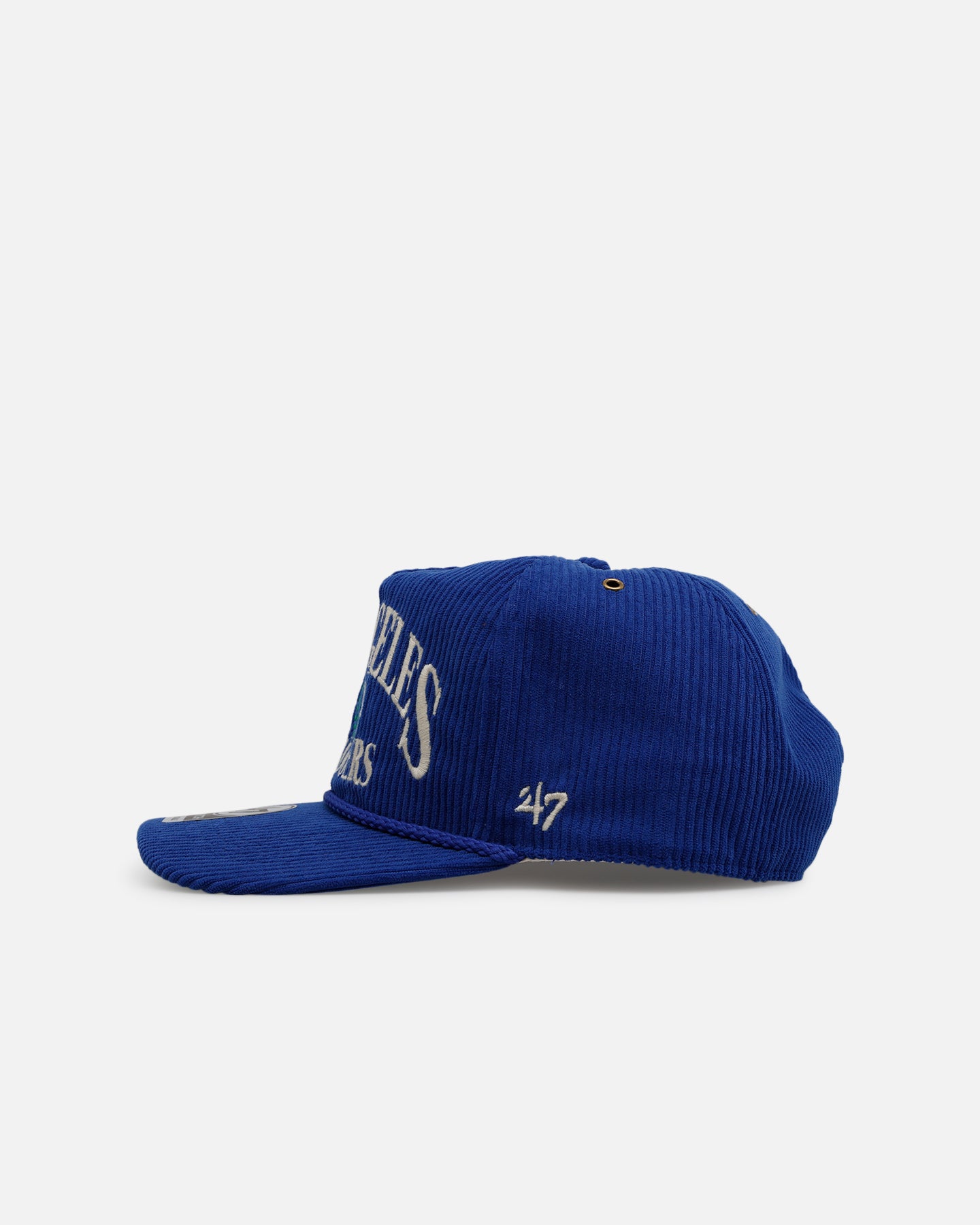 47 Brand Los Angeles Dodgers 'Pitchout' 47 Hitch Corduroy Snapback Hat - Blue Baseball Cap for Men & Women, Perfect for Games, Streetwear & Casual Outfits