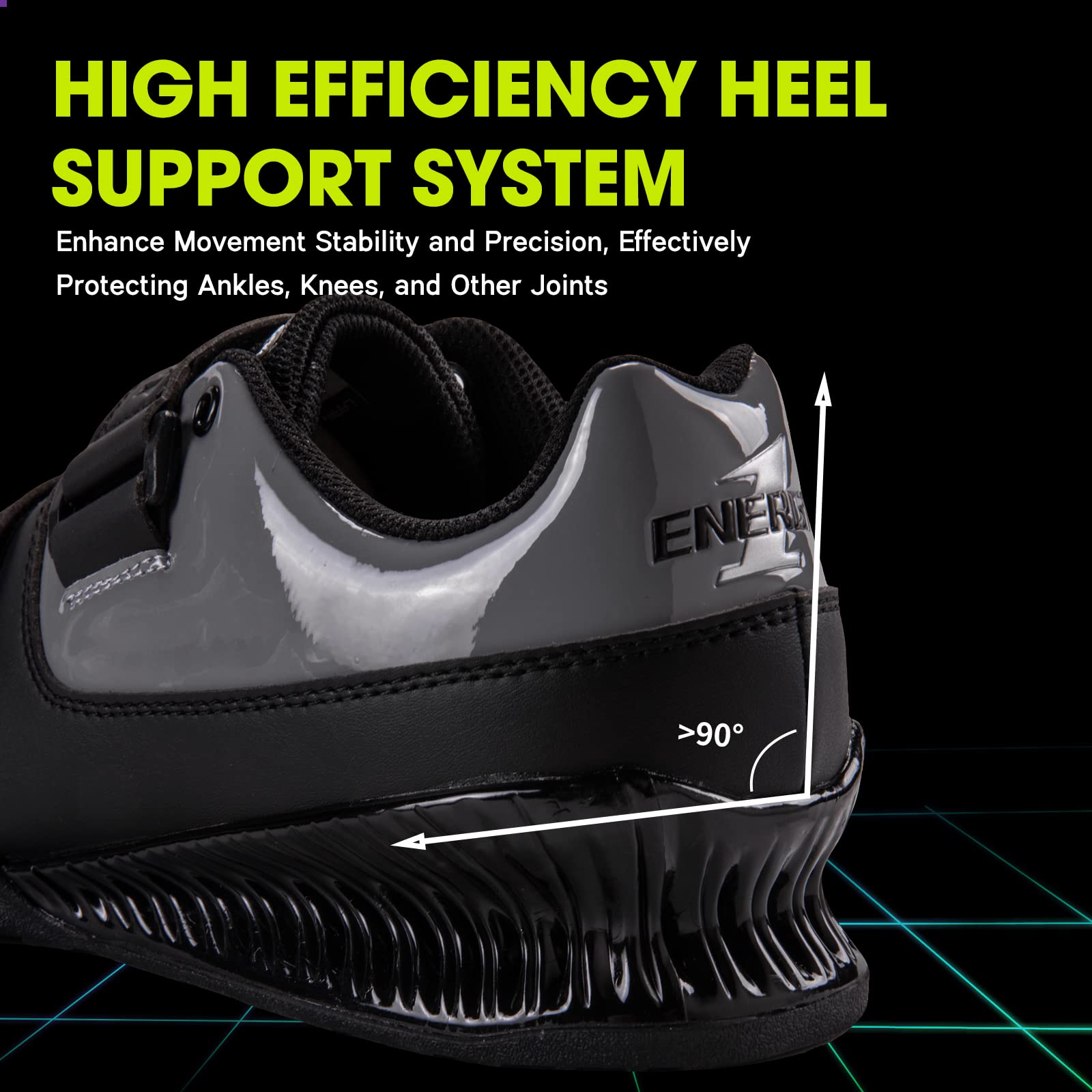 KCROSS Deadlift Shoes for Men & Women - Powerlifting & Weightlifting Shoes for Squats, Hard Pulling & Weight Training - Ideal for CrossFit, Gym & Strength Training