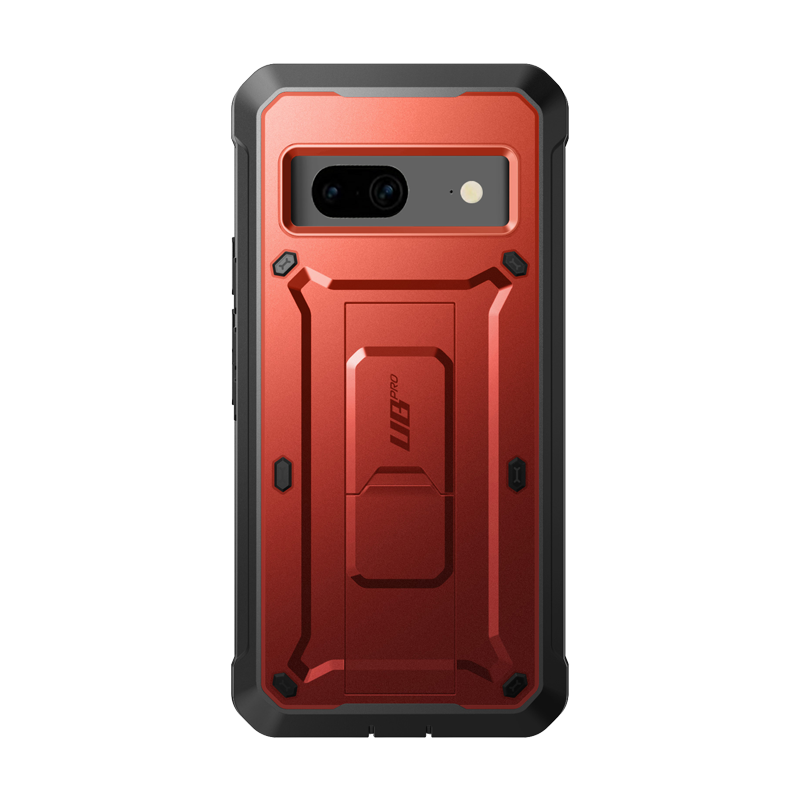 Google Pixel 7 Unicorn Beetle PRO Rugged Holster Case - Shockproof & Drop Protection - Open Box Metallic Red - Perfect for Outdoor, Construction & Extreme Sports