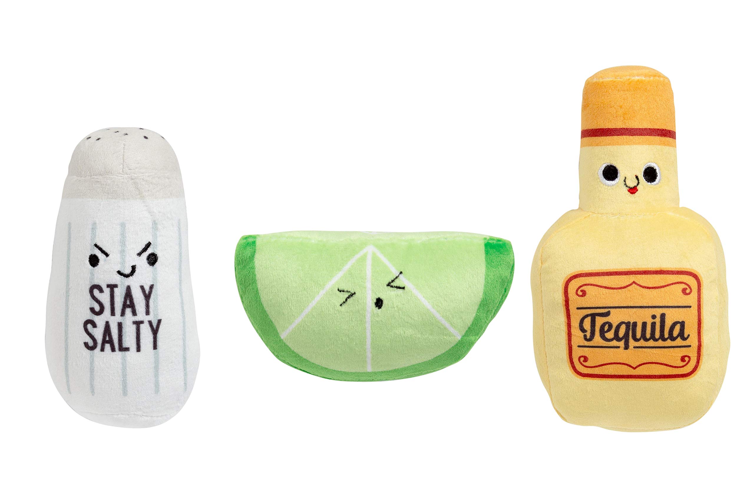 Pearhead Plush Squeaker Dog Toys & Cat Teaser Toys Set - Interactive Pet Play Toys for Dogs and Cats - Perfect for Training, Bonding & Playtime at Home or Outdoors